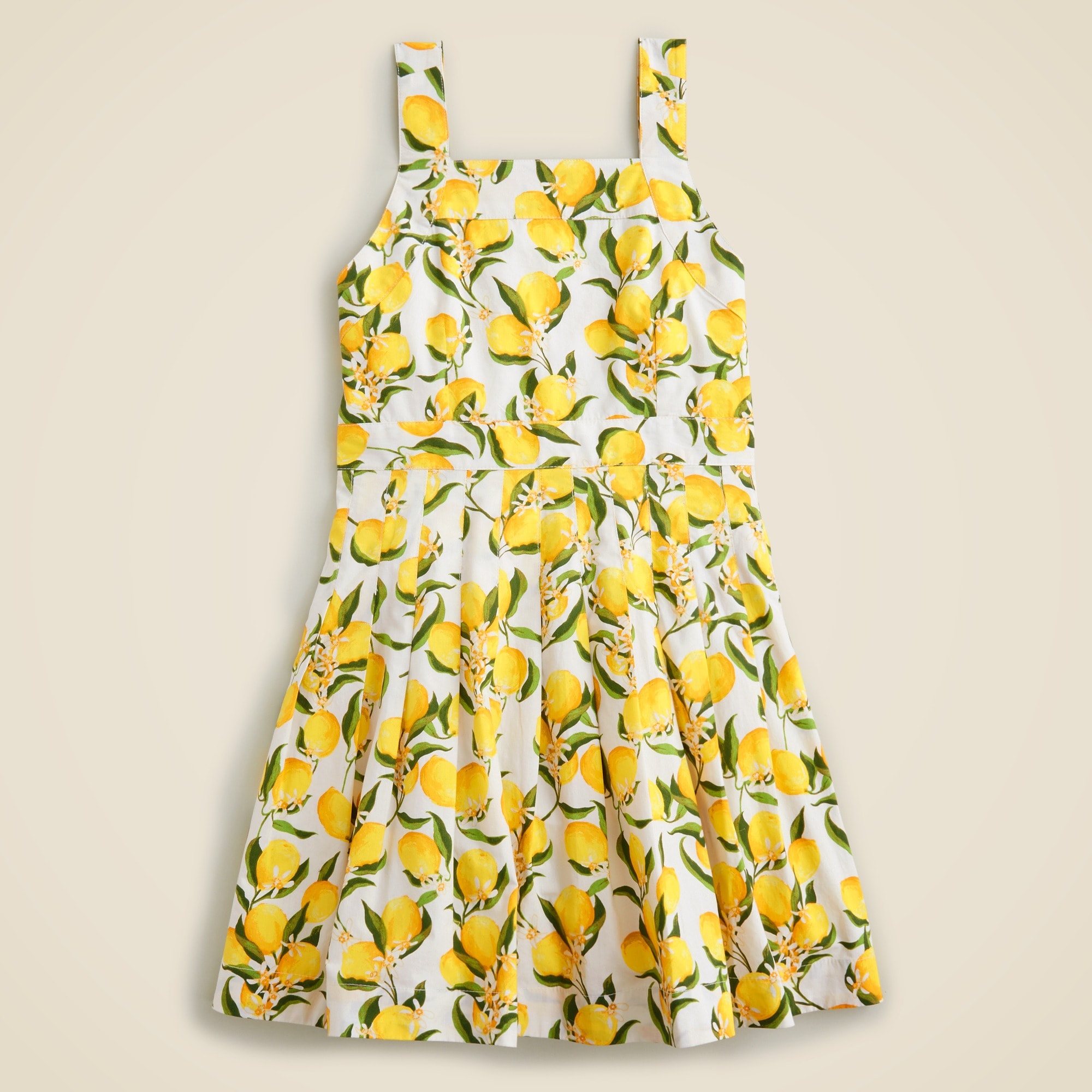 Girls' apron dress in lemonade print