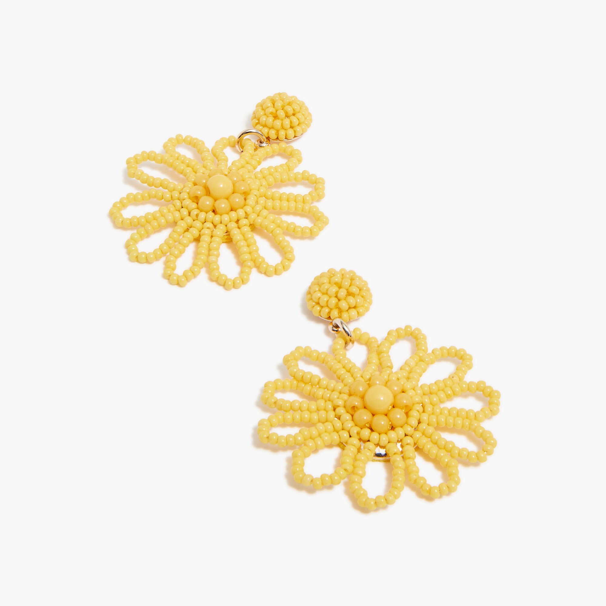 womens Beaded flower statement earrings