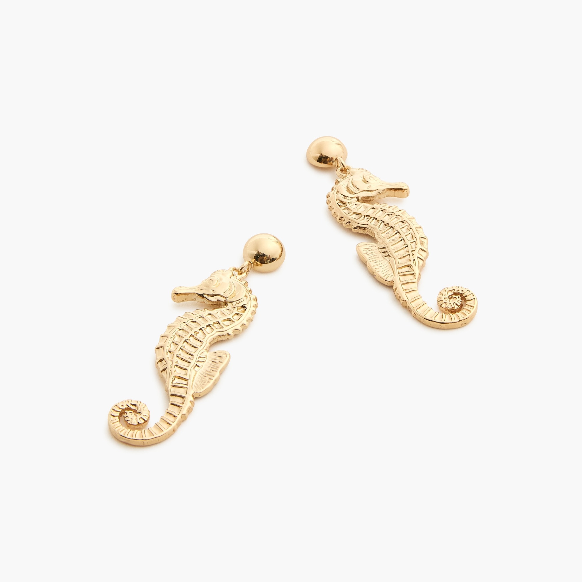 Seahorse statement earrings