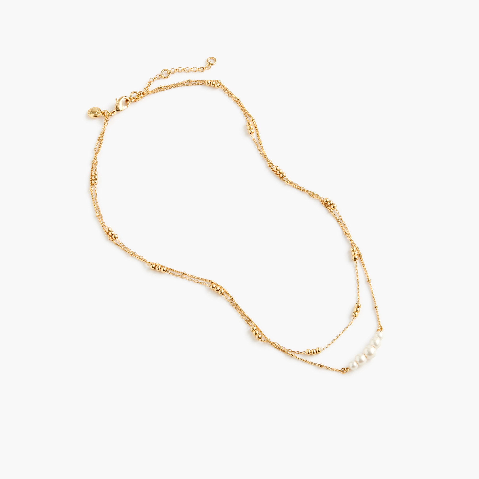 womens Beaded pearl layering necklace