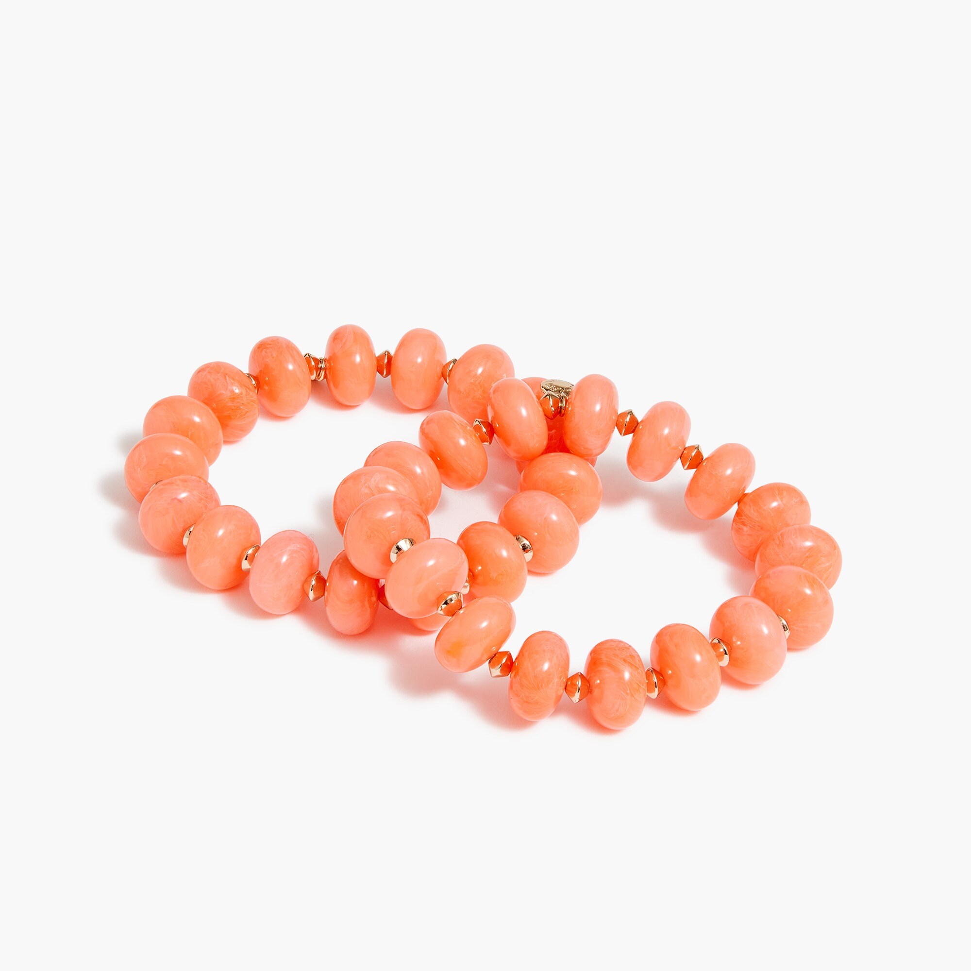 womens Chunky bead stretch bracelets set-of-two