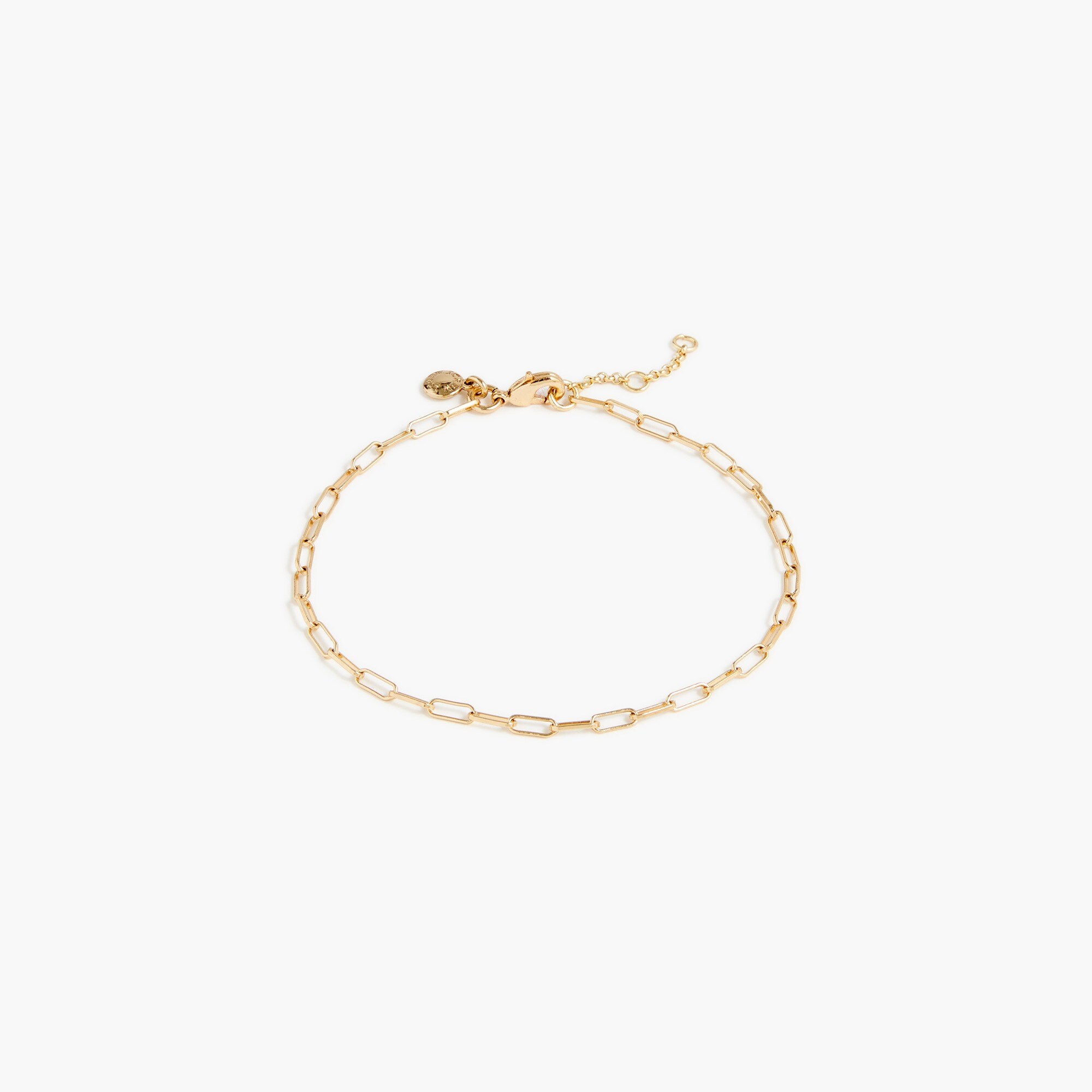 Gold paper clip anklet