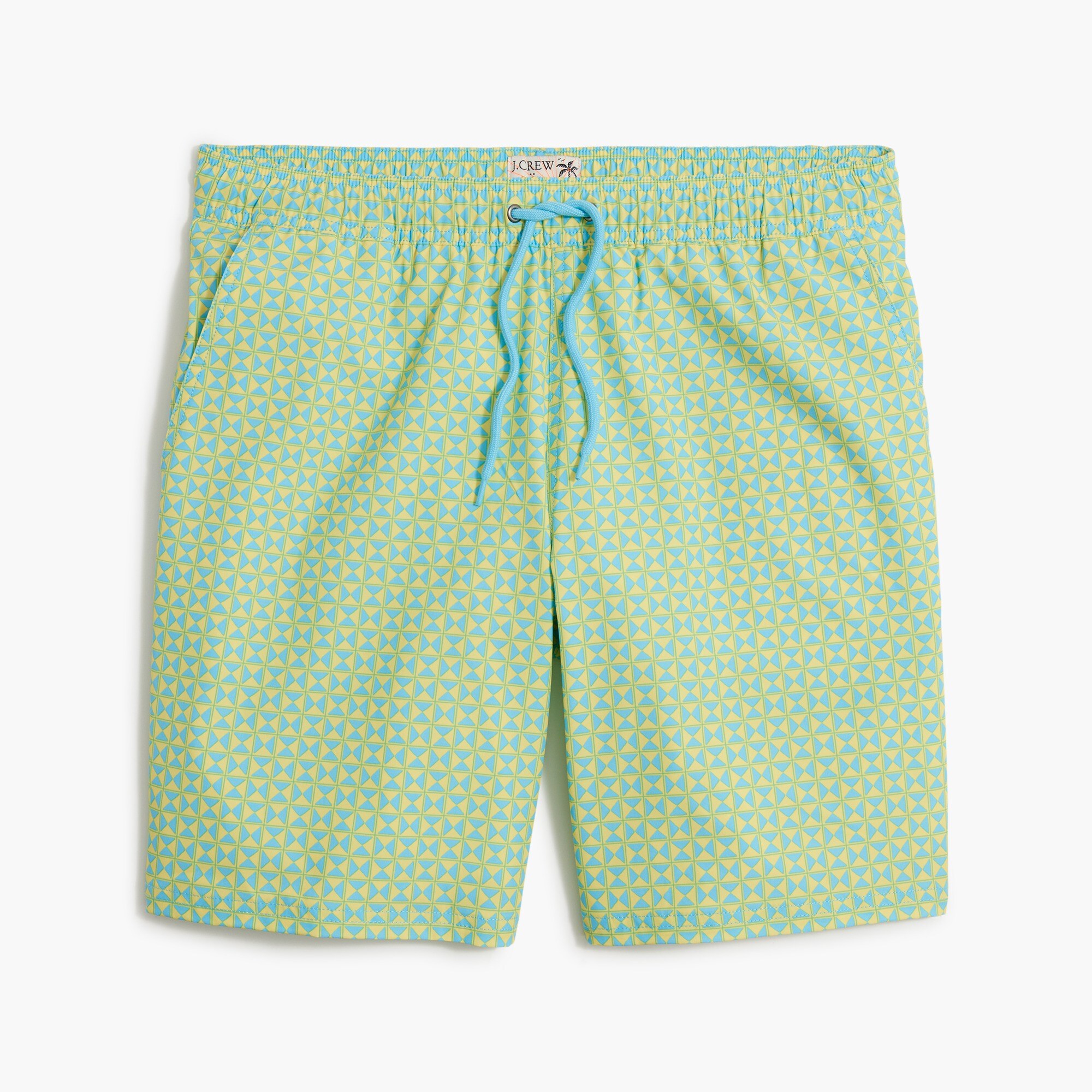 8" printed swim trunk