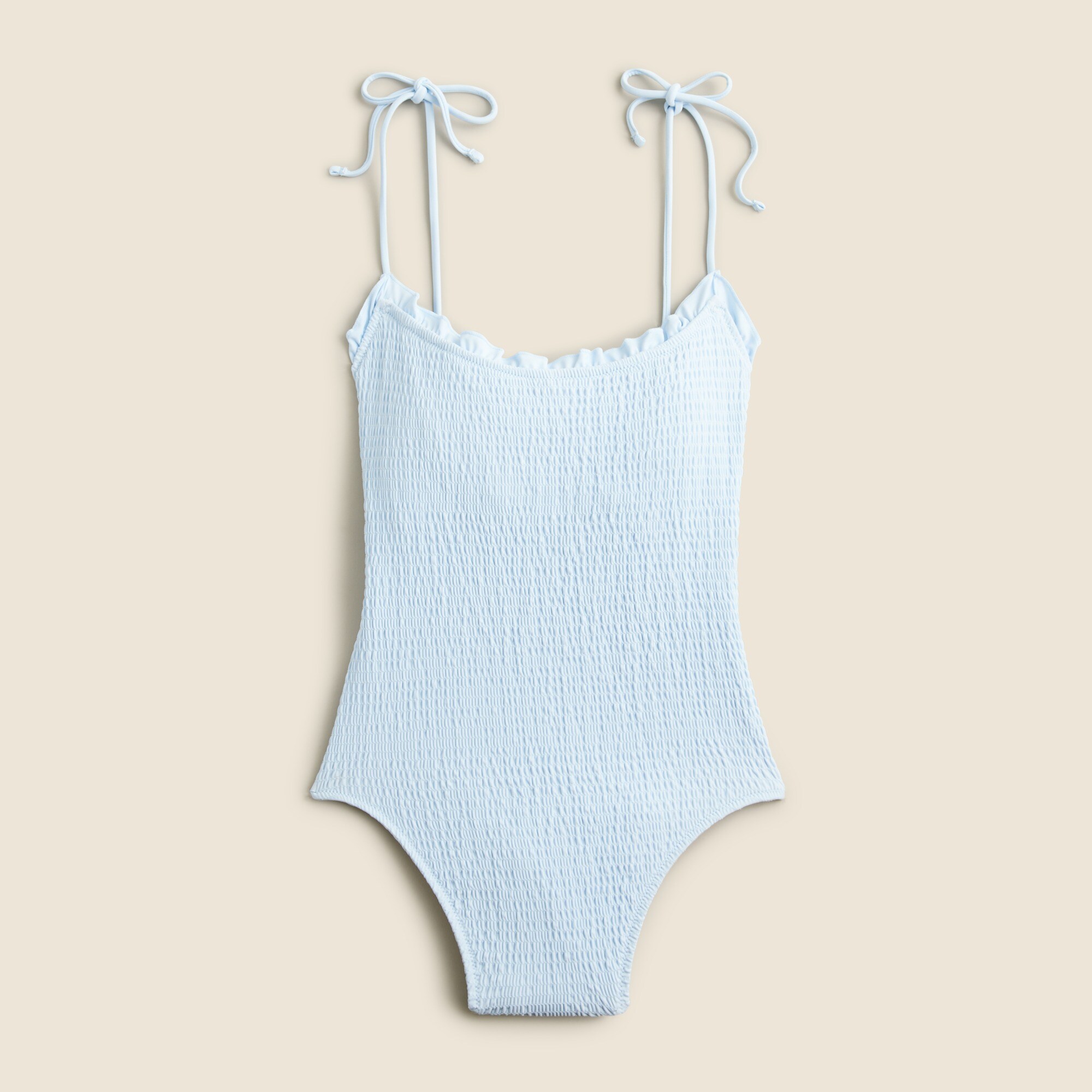 j.crew: smocked tie-shoulder one-piece swimsuit for women