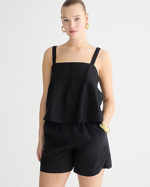  Bow-back linen top