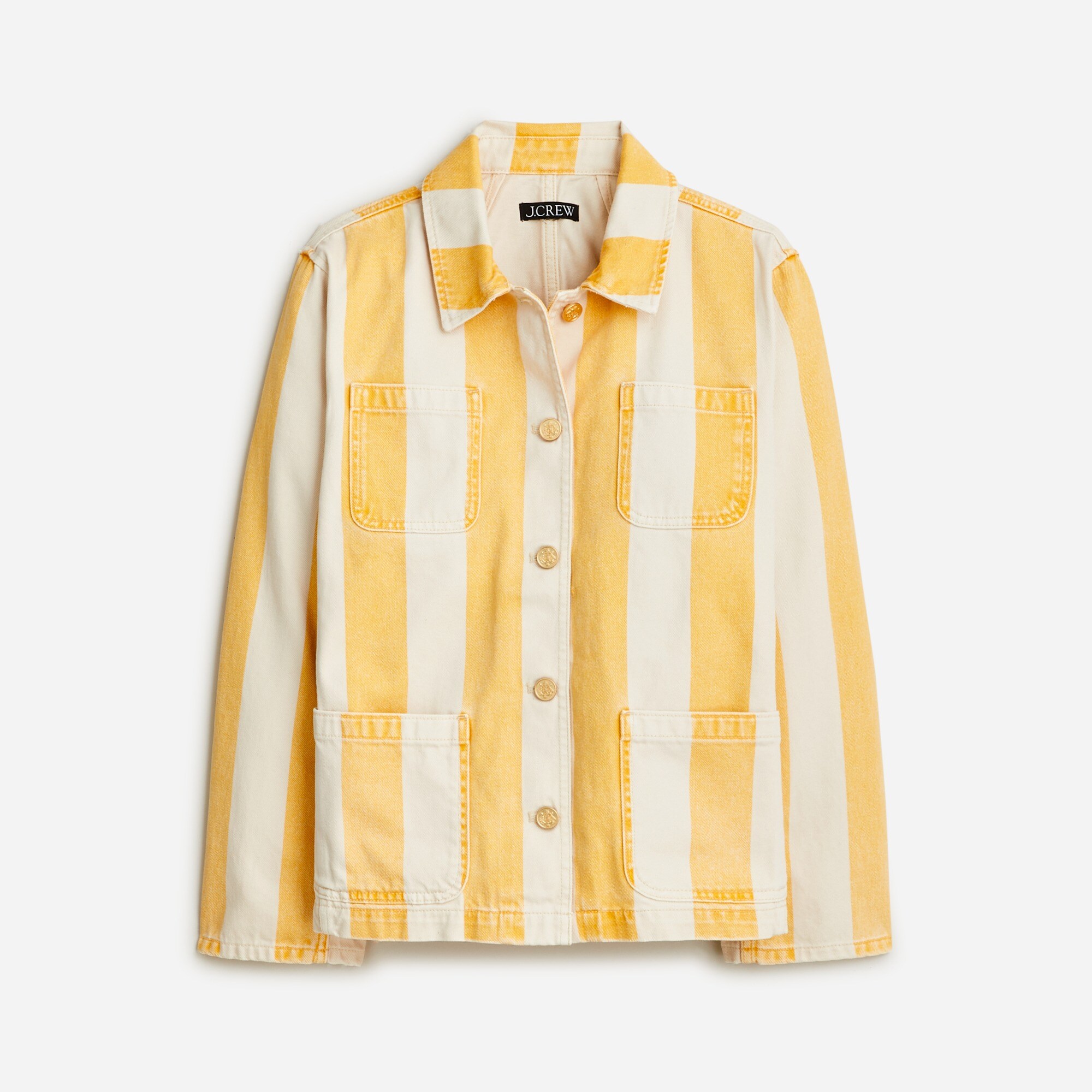 Denim chore jacket in stripe