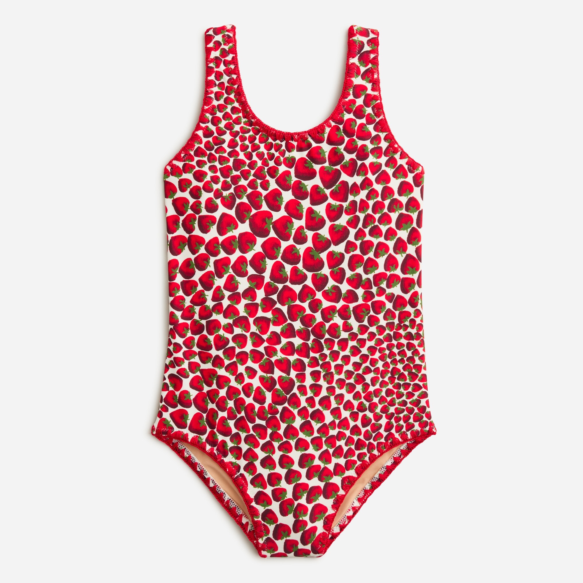  Girls' stitched one-piece swimsuit with UPF 50+