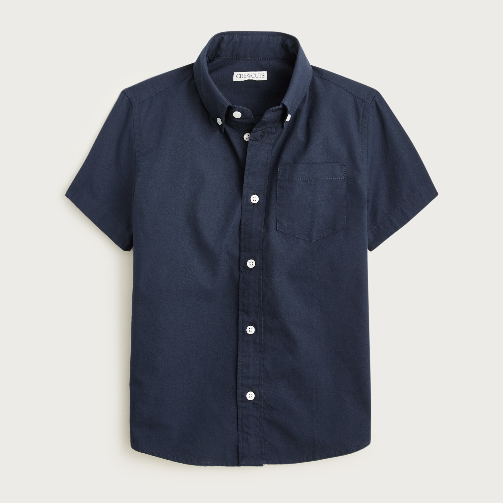  Kids' short-sleeve stretch poplin button-down