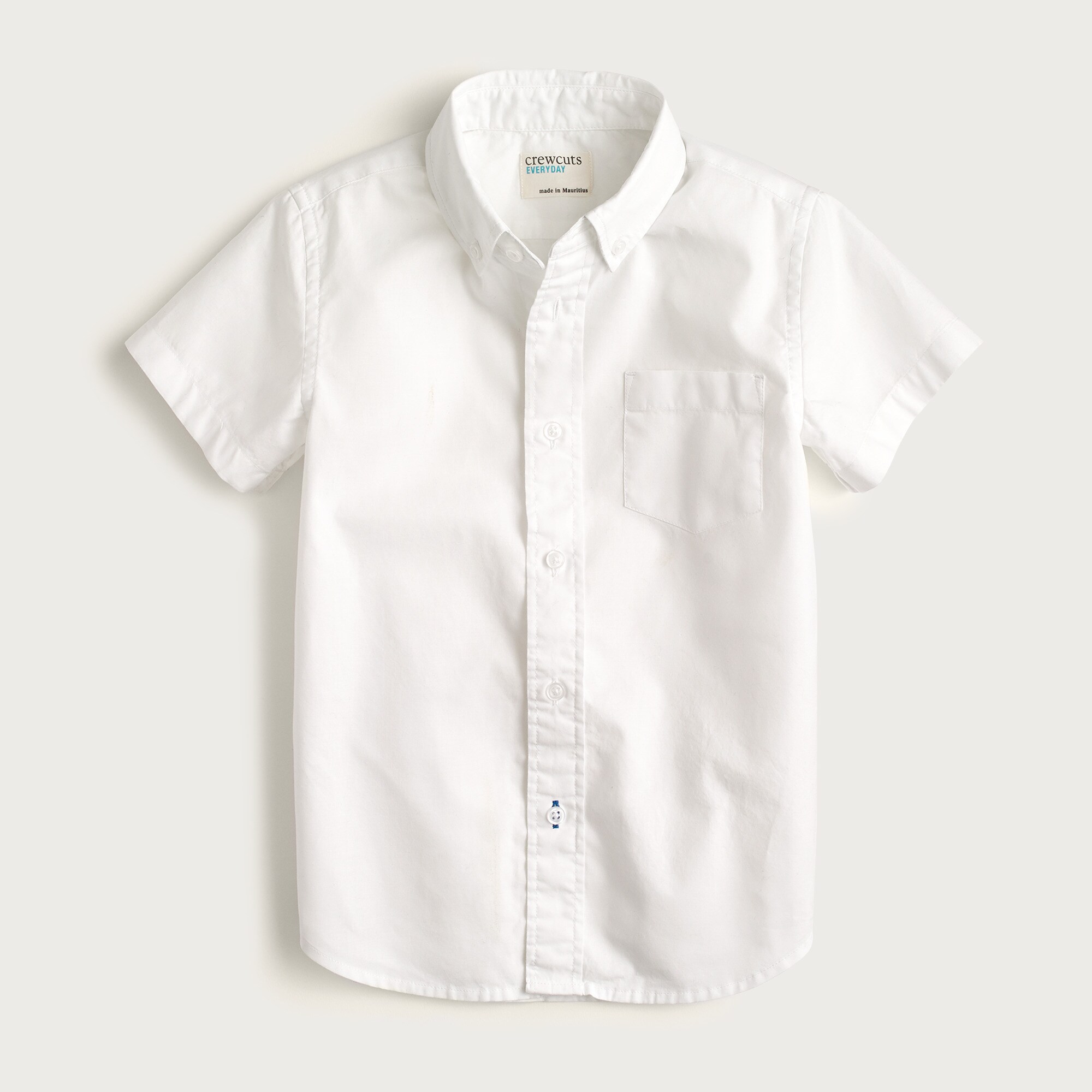 Kids' short-sleeve stretch poplin button-down