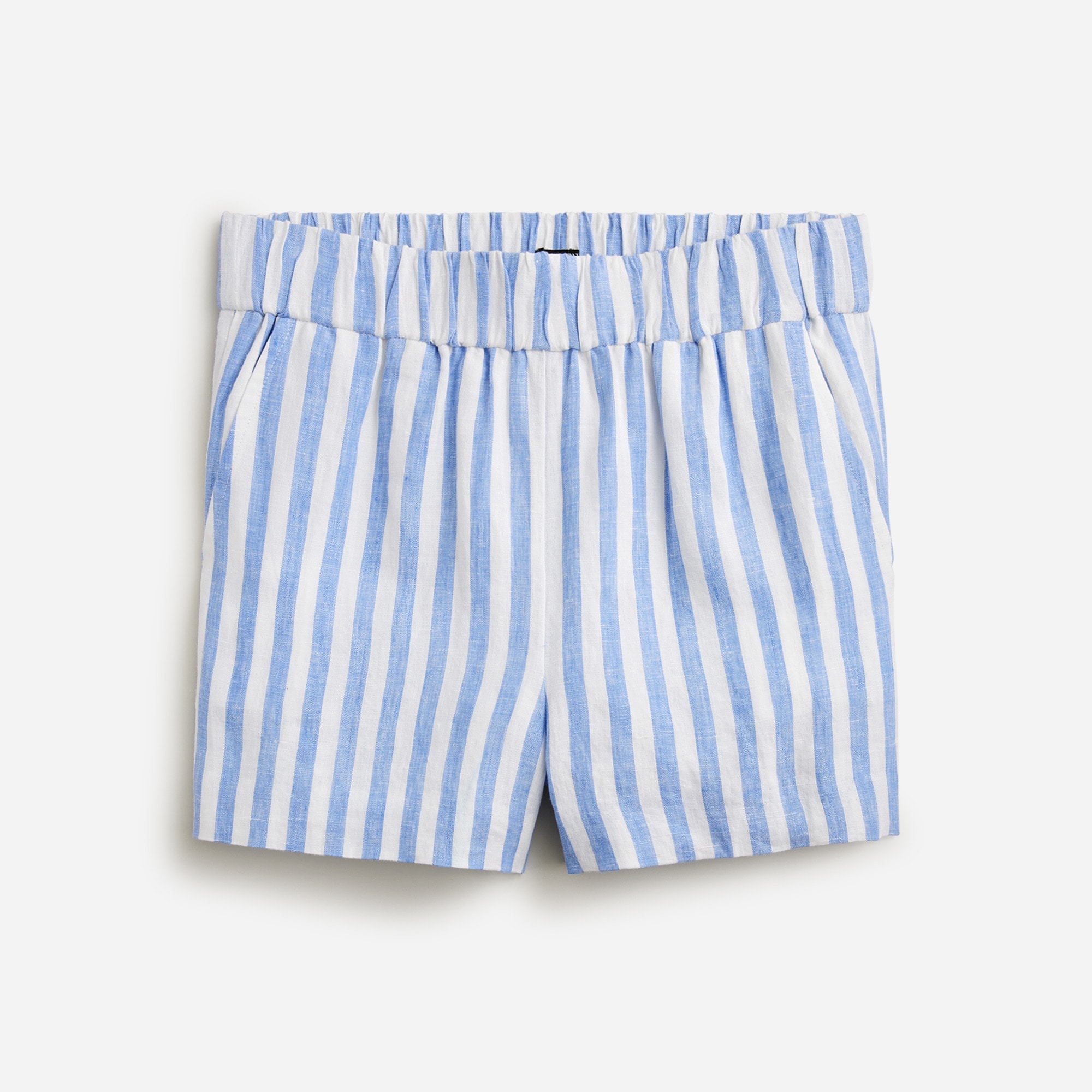 womens Tropez short in striped linen