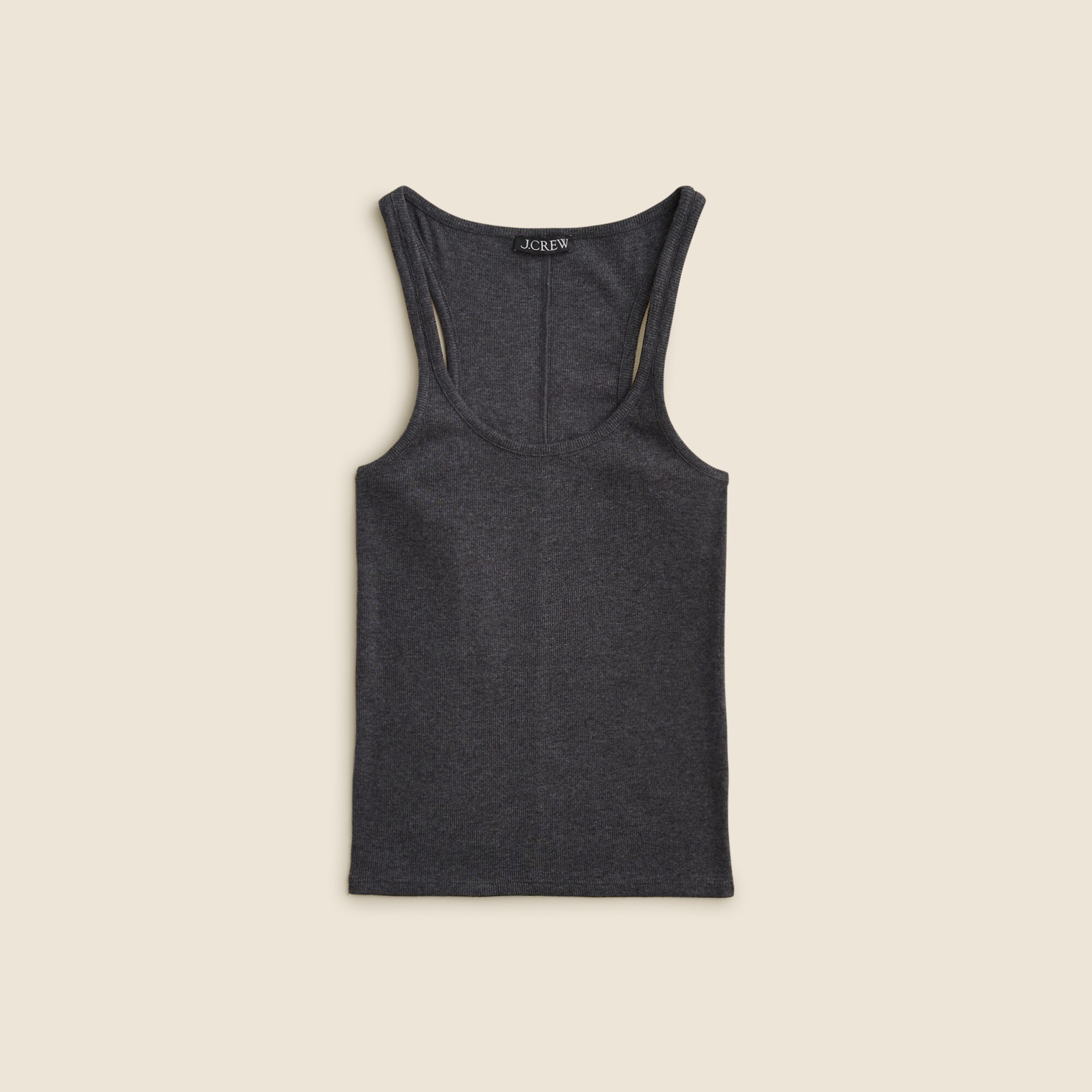 Fine rib racerback tank top