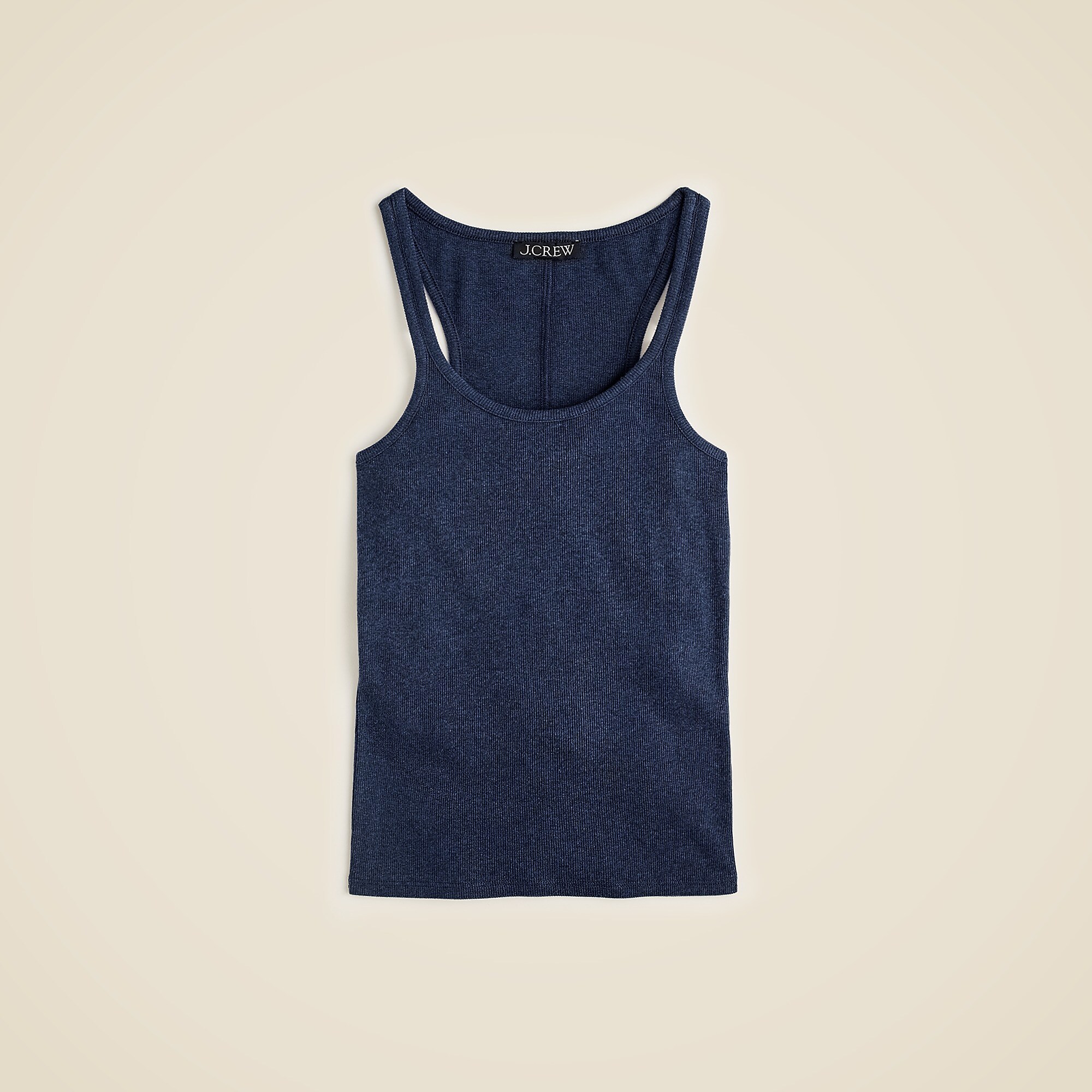 Fine rib racerback tank top