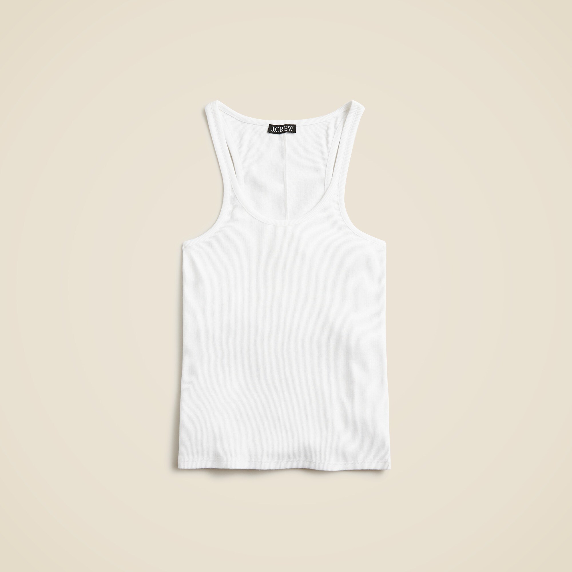 Fine rib racerback tank top