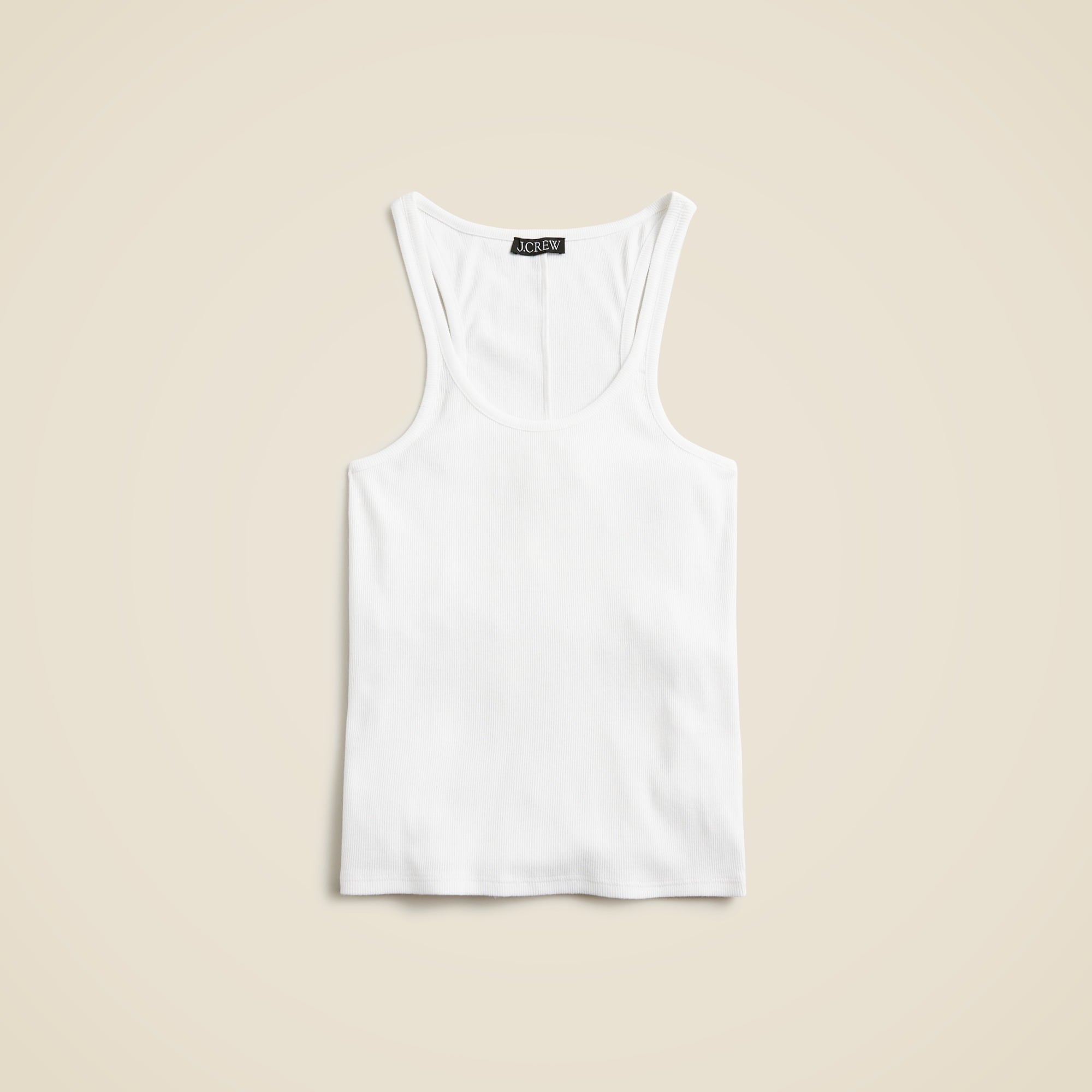 Fine rib racerback tank top