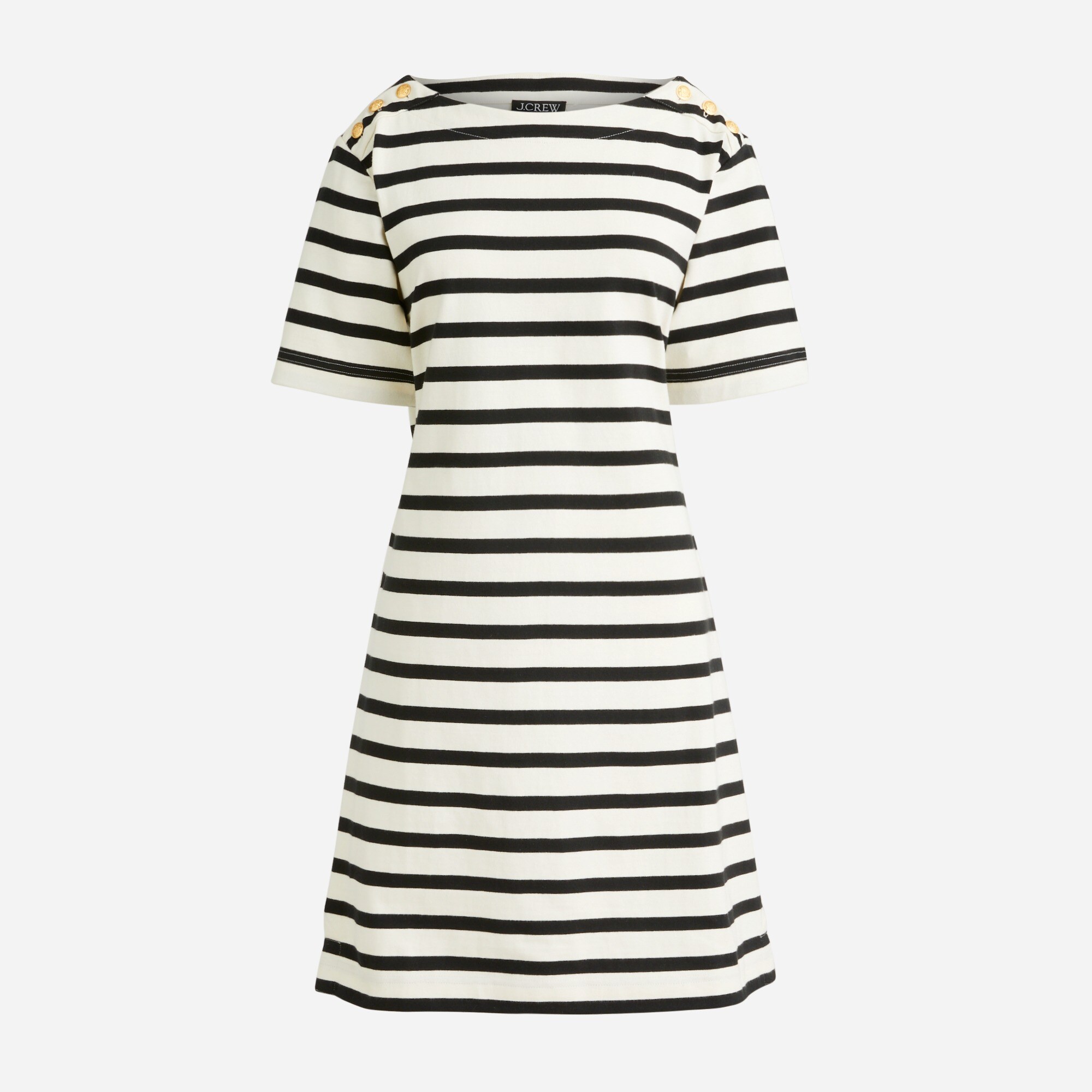 Tie-back mini dress in stripe