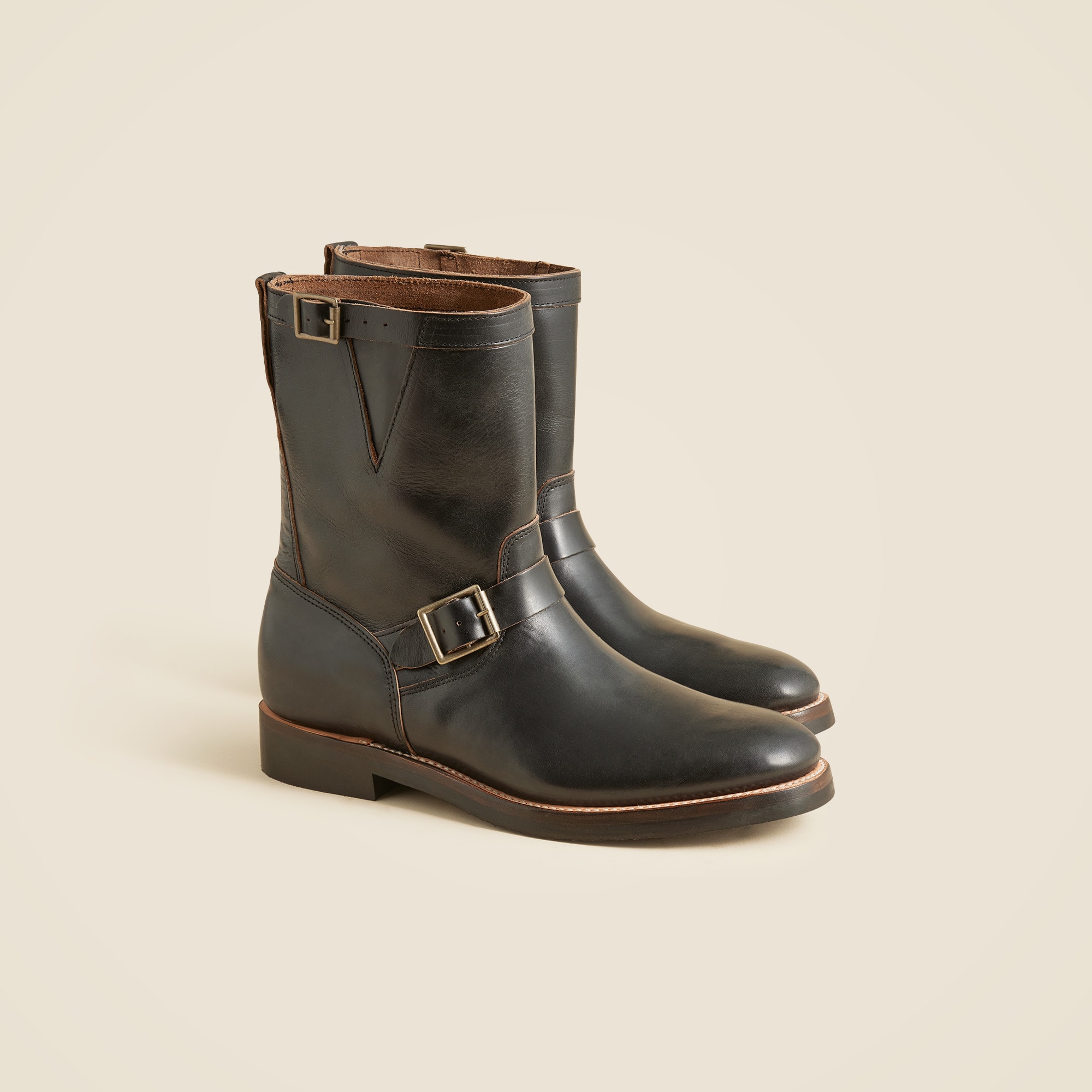 Hambleton engineer boots in leather