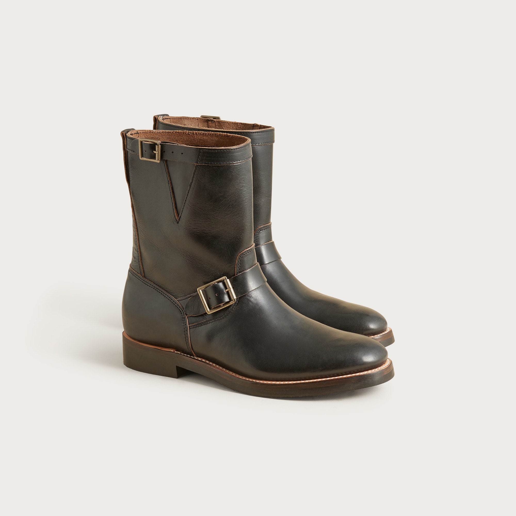 hambleton engineer boots in leather for men