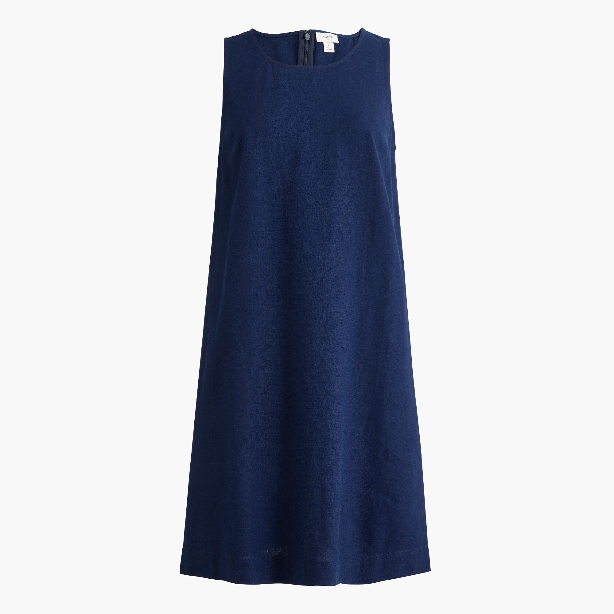 womens Linen-blend shift mini dress