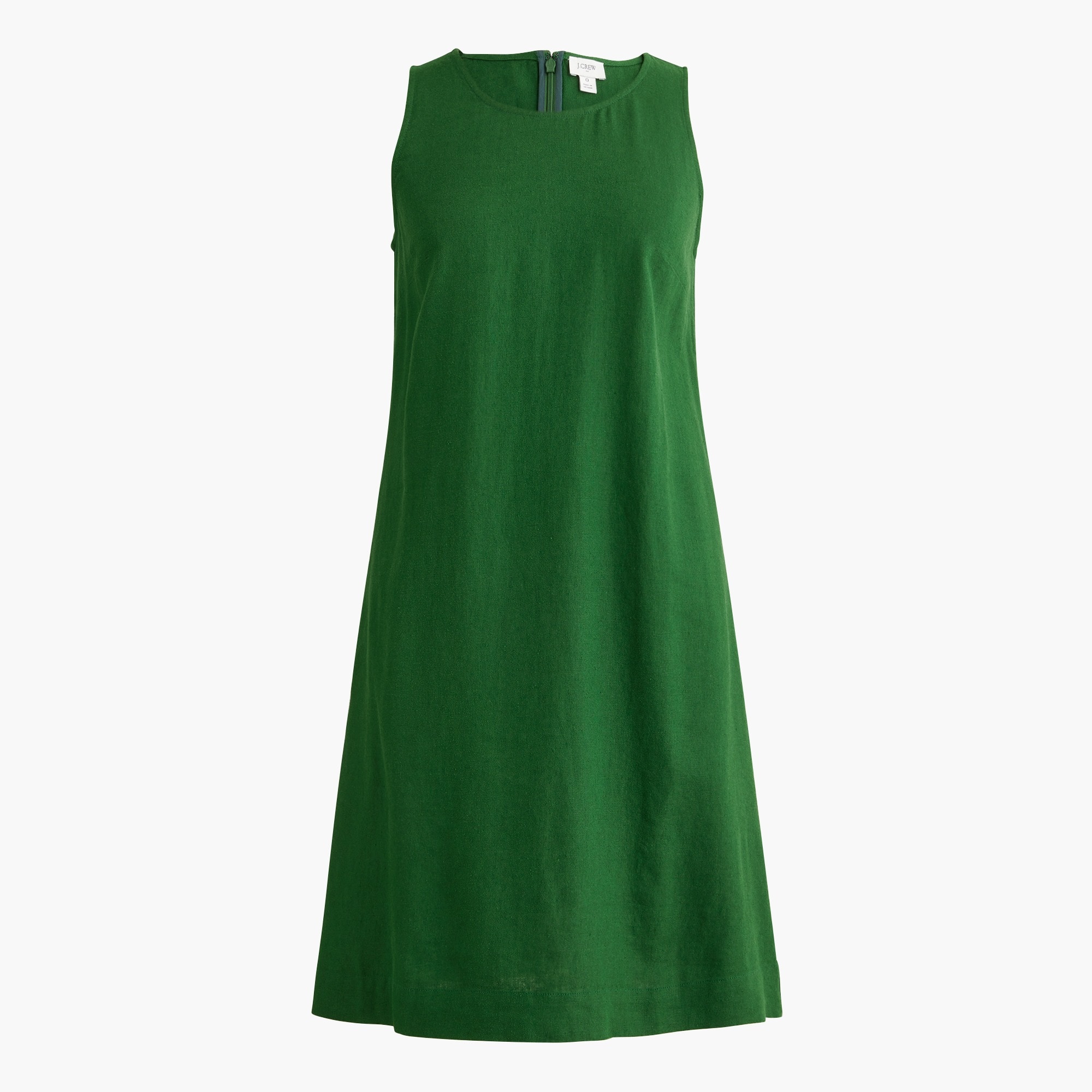  Linen-blend shift mini dress