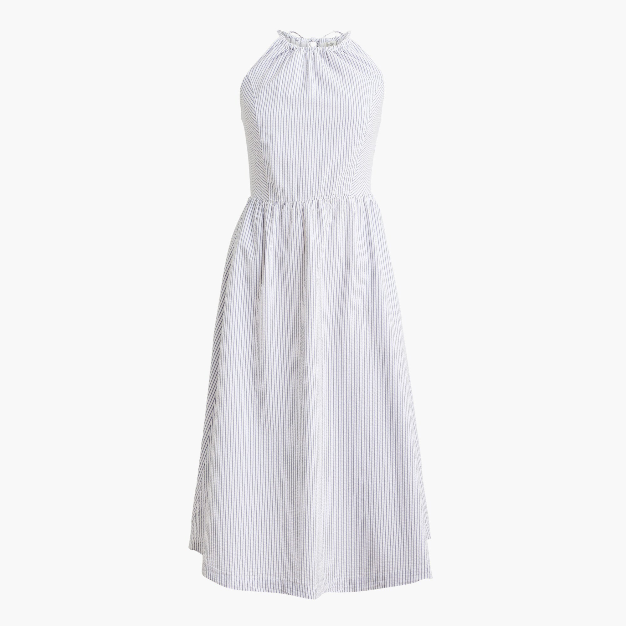 womens Strappy seersucker dress