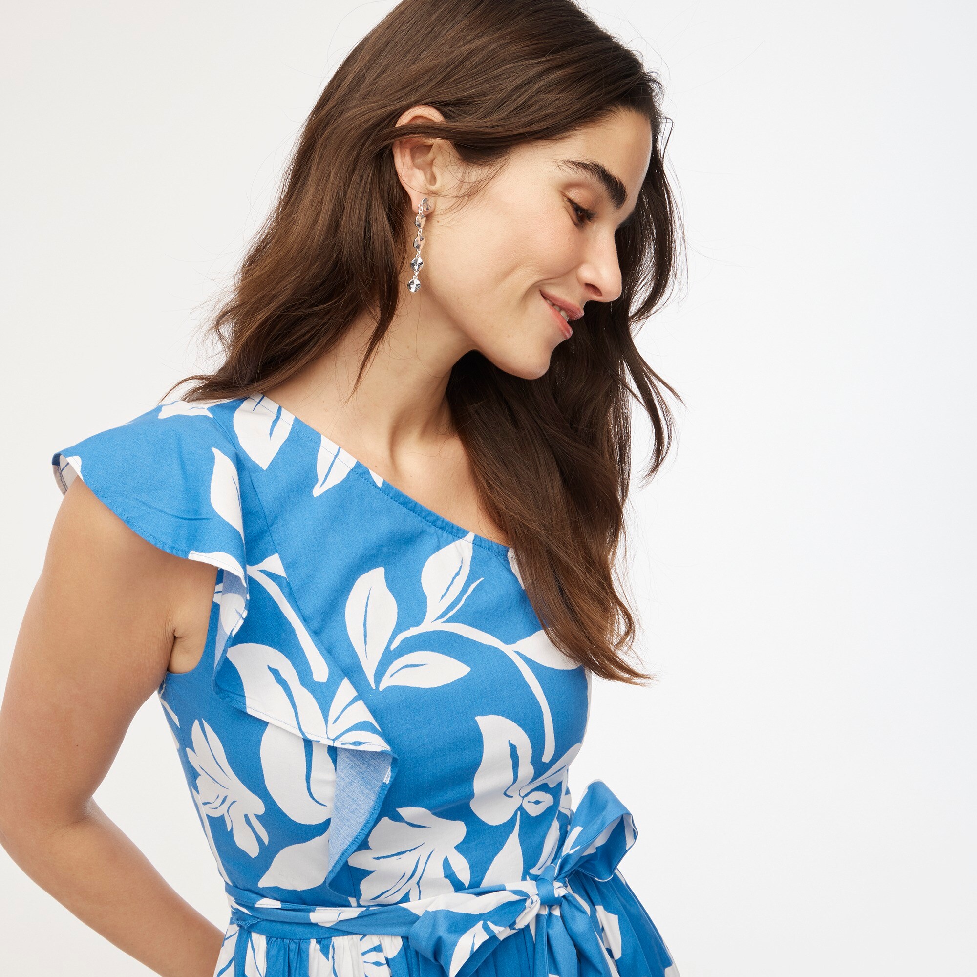 One-shoulder midi dress