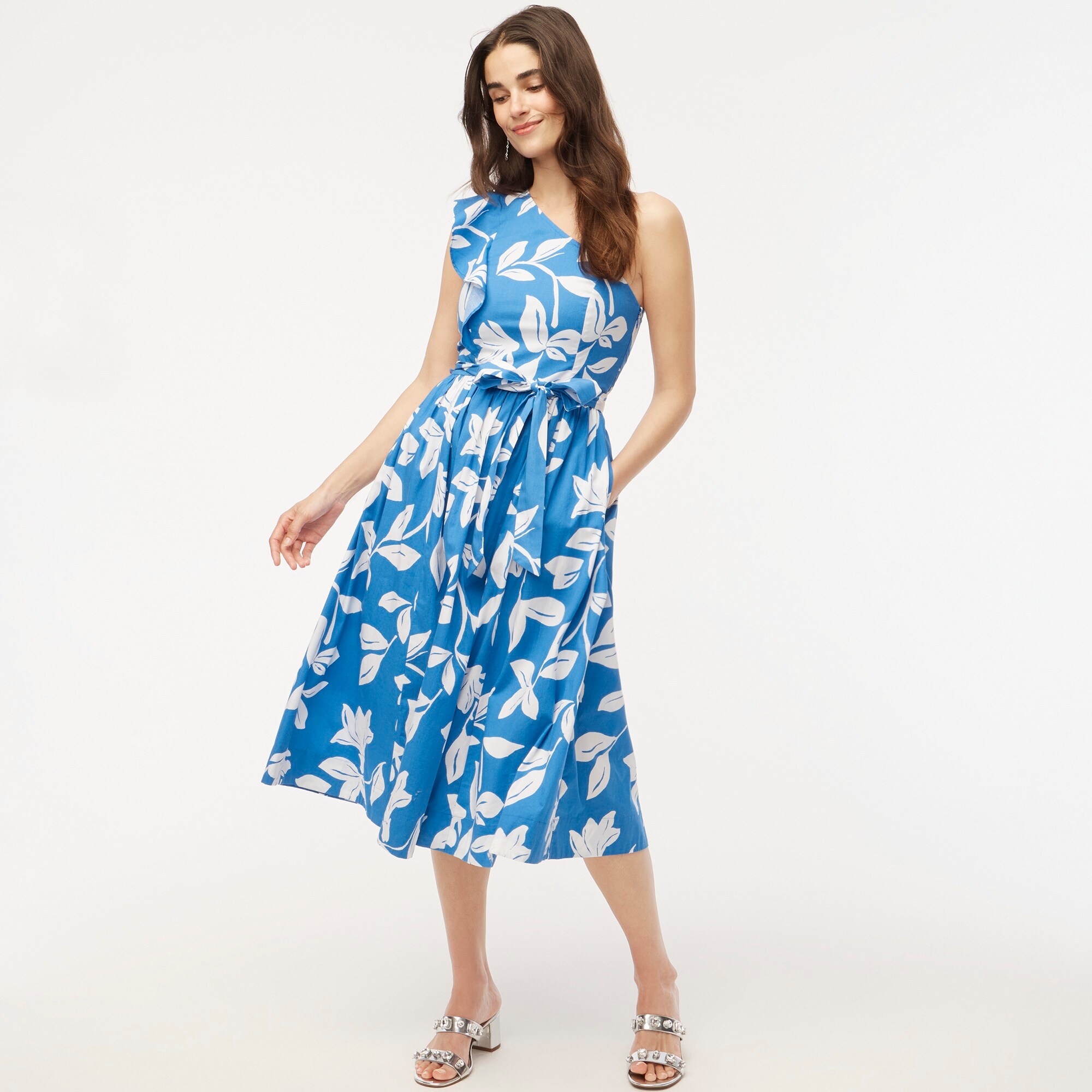 One-shoulder midi dress