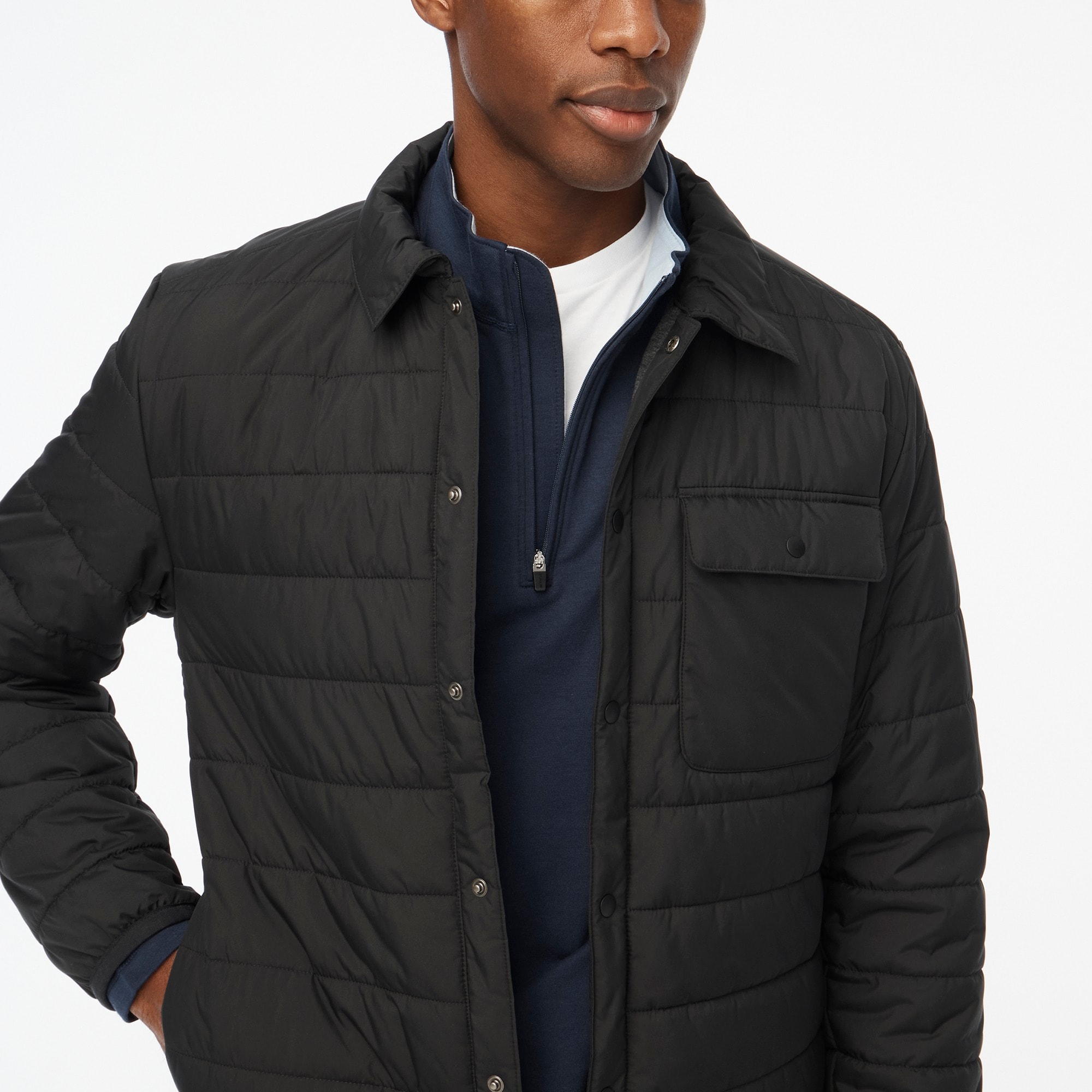 Jersey-lined quilted jacket