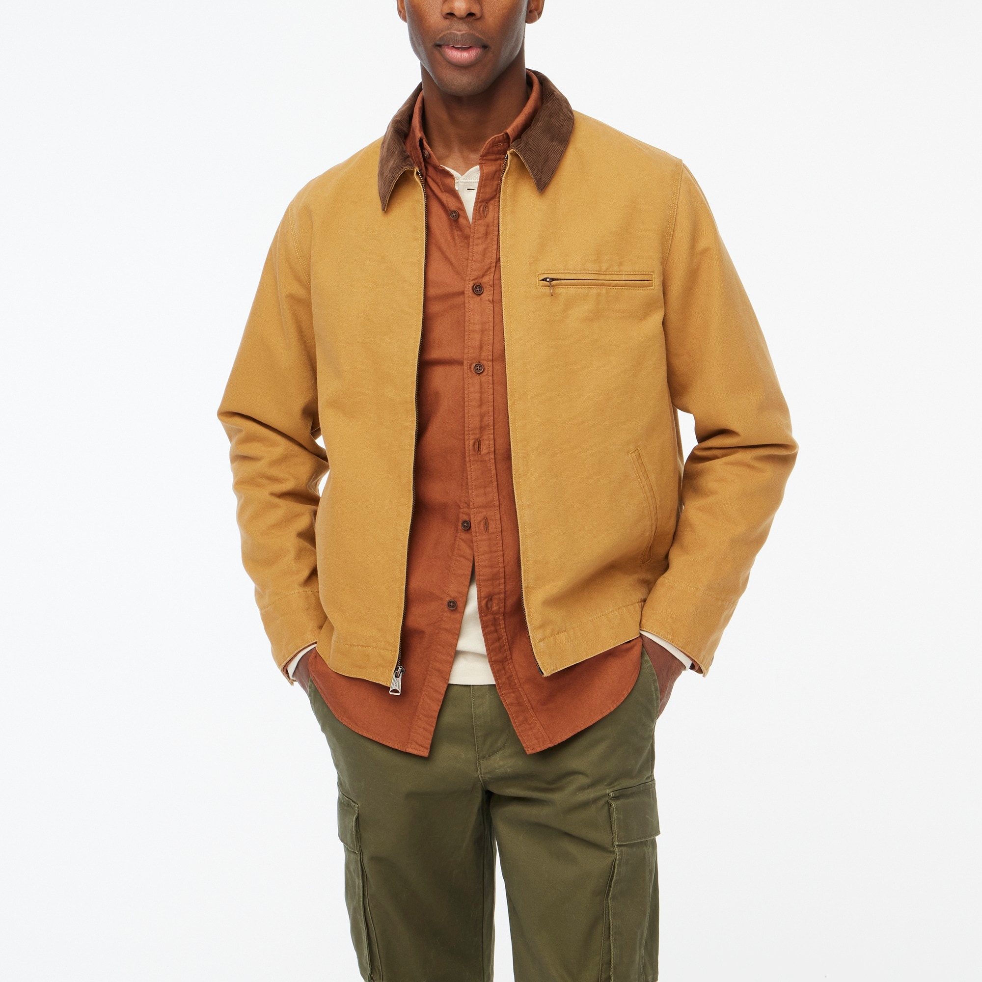 Factory Canvas Work Jacket For Men