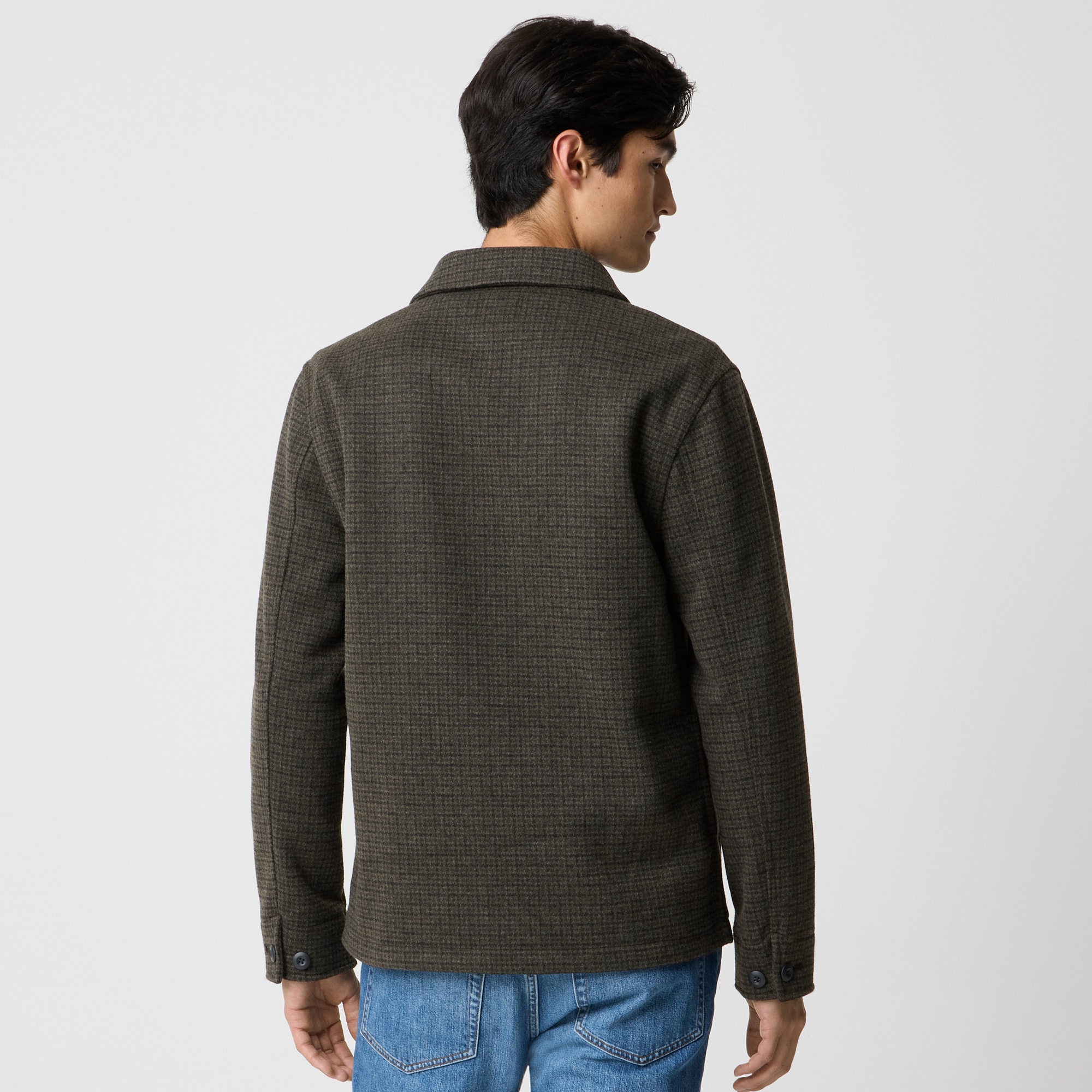 未使用 ガーメント付き J.CREW × CRESPI テーラード ジャケット TALLサイズ 〕 キュプラストレッチサテン クロップドジャケット