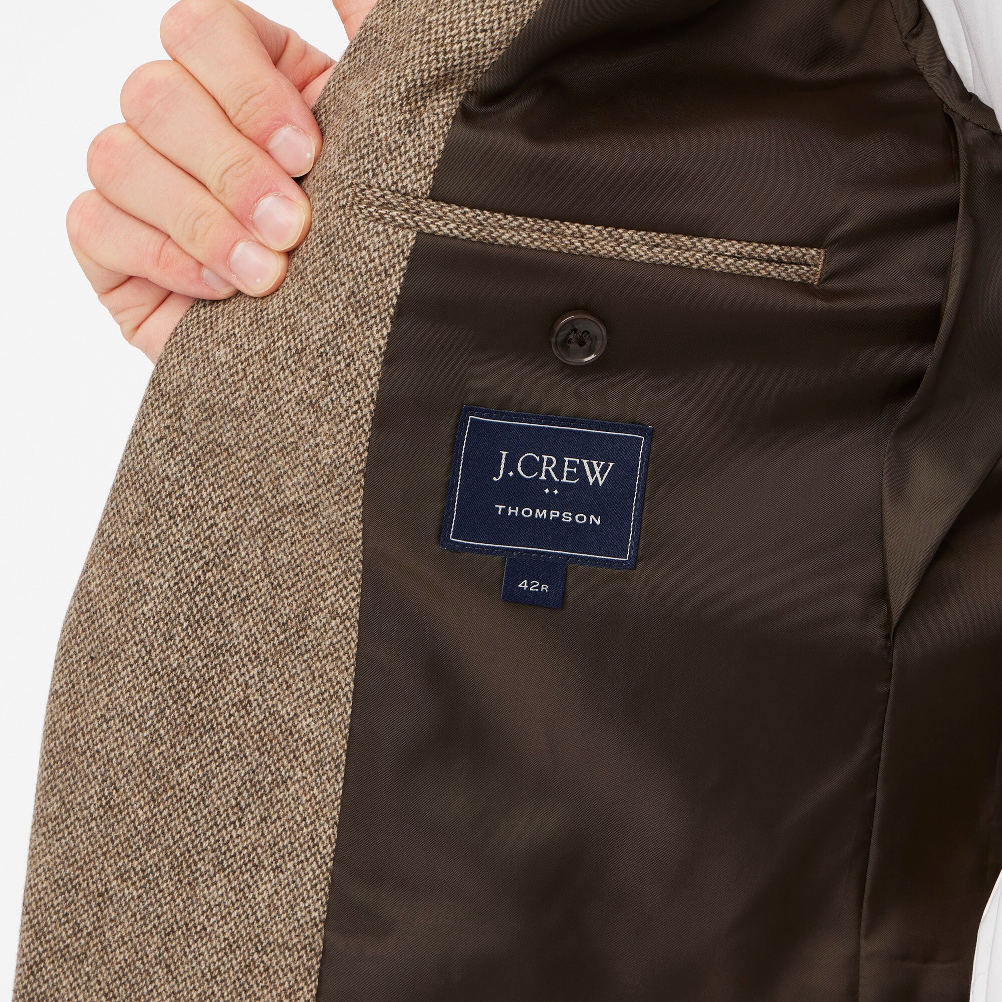Slim-fit Thompson wool herringbone blazer
