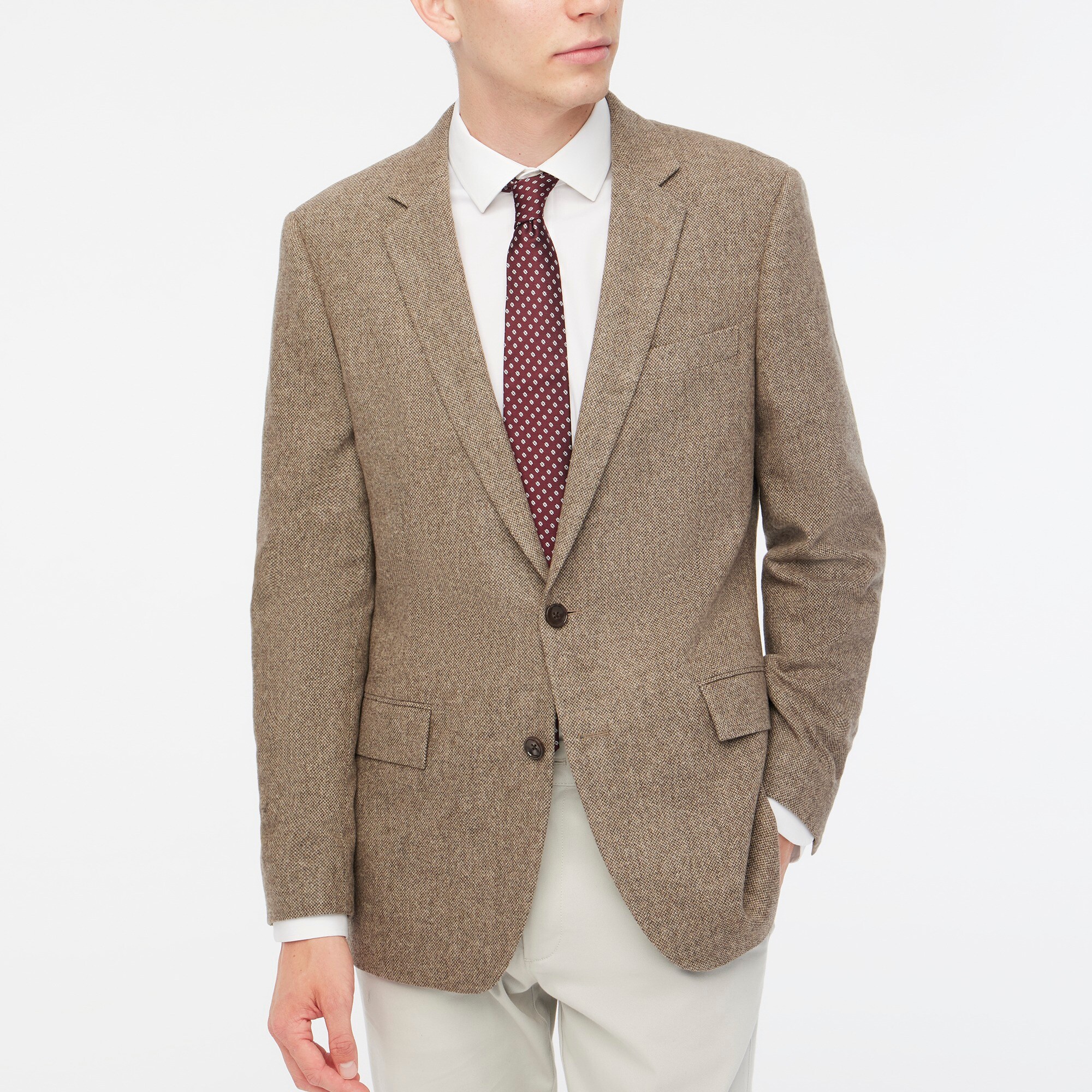 Slim-fit Thompson wool herringbone blazer