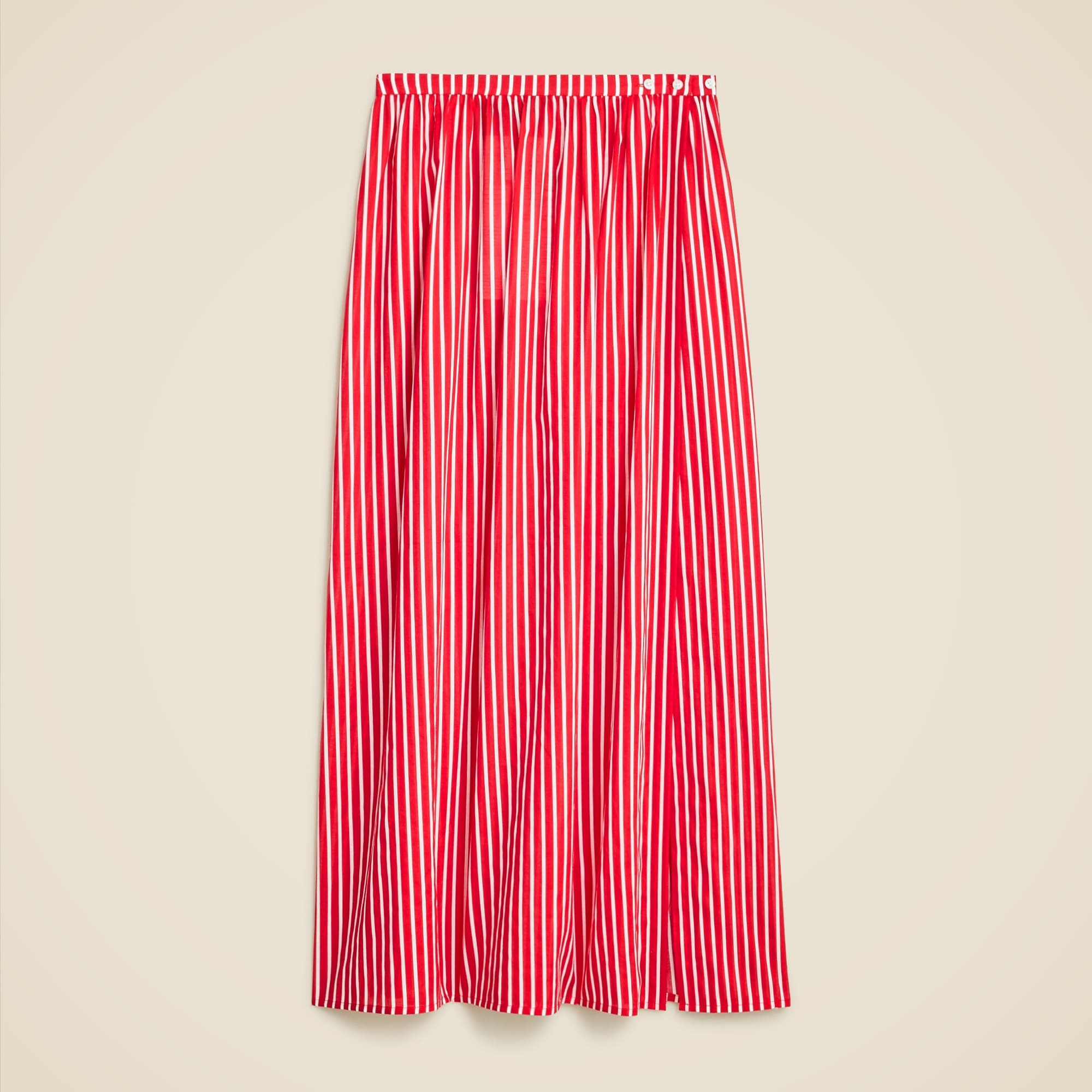 Cotton voile beach skirt in stripe