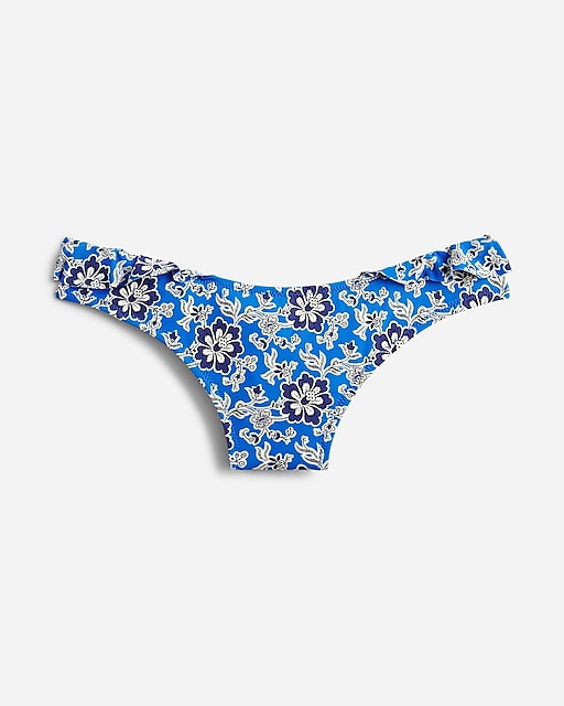 womens Ruffle bikini bottom in cobalt floral