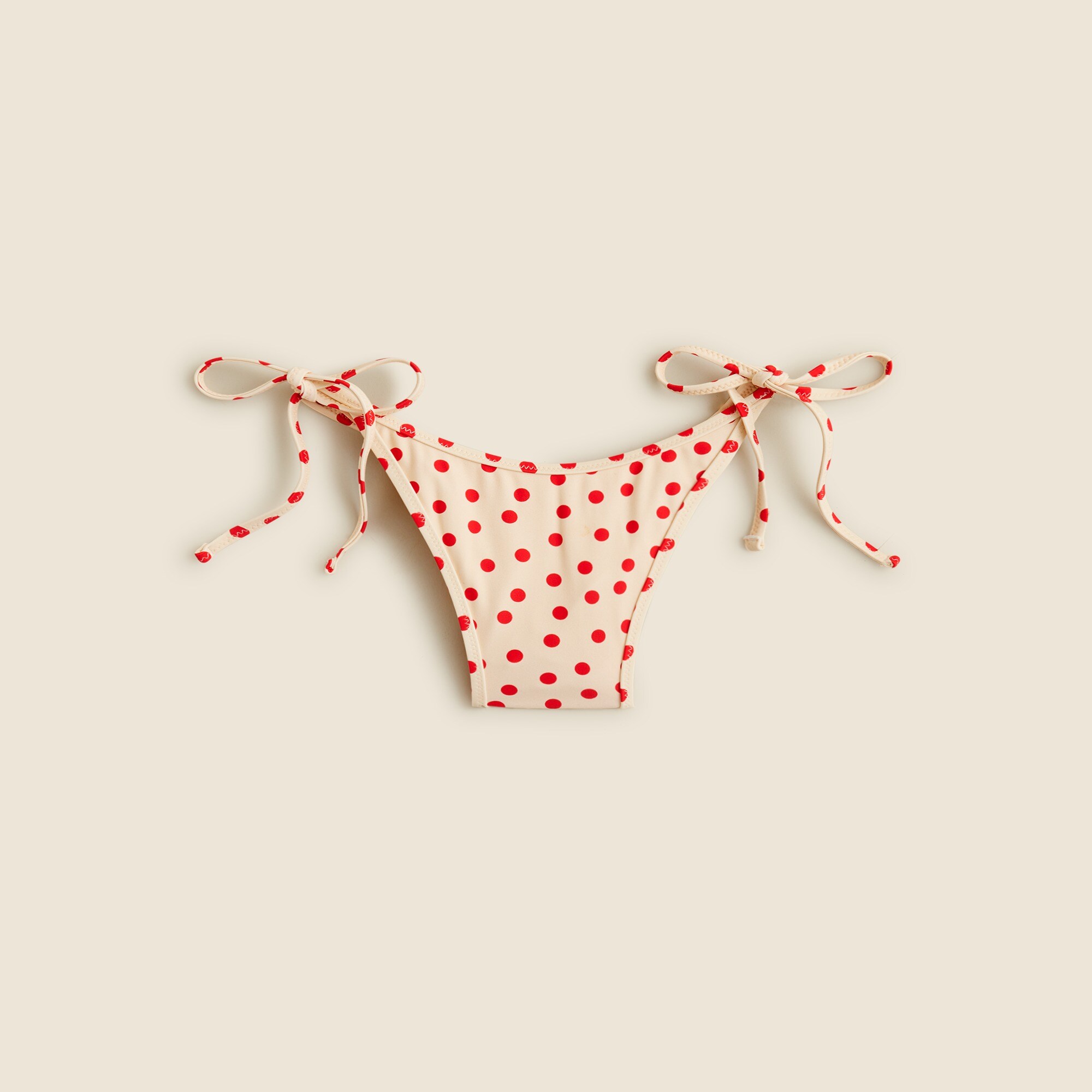 RIU Peach polka dots swimwear タグ付き新品未使用 String Hipster Bikini Bottom In Red Dot Print For Women | J.Crew