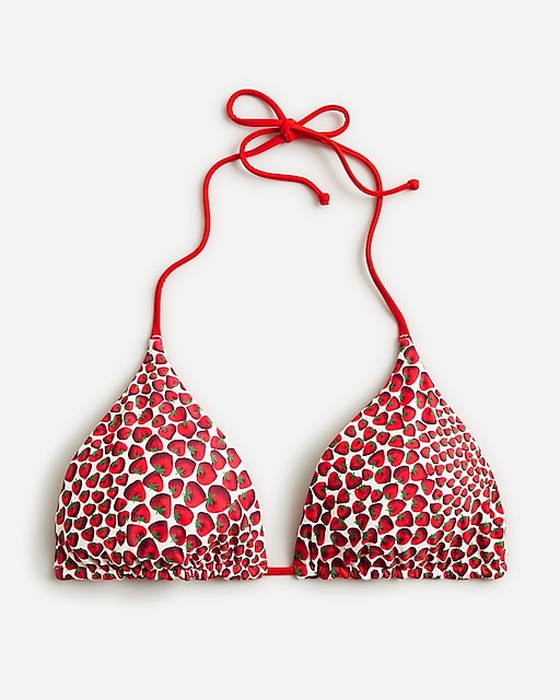 womens String bikini top in reversible print
