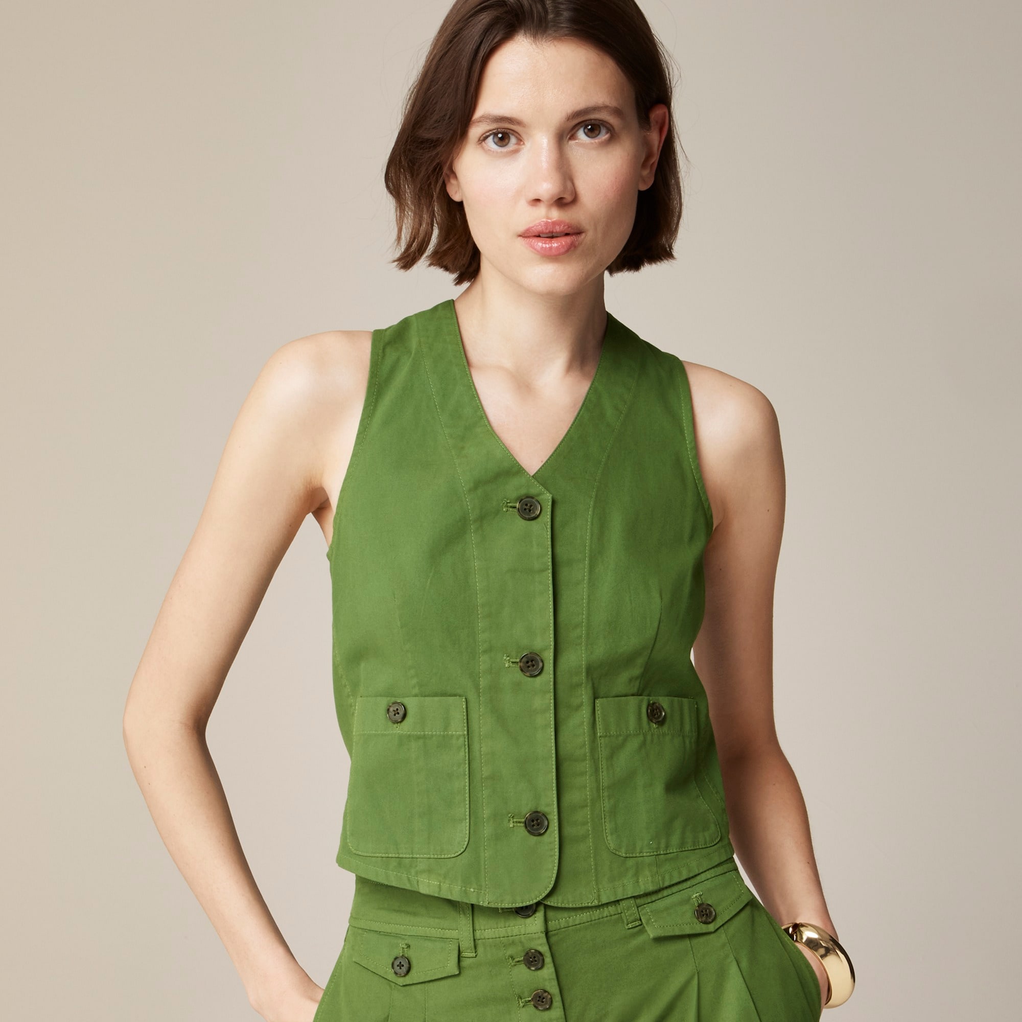 j.crew: patch-pocket chino vest for women