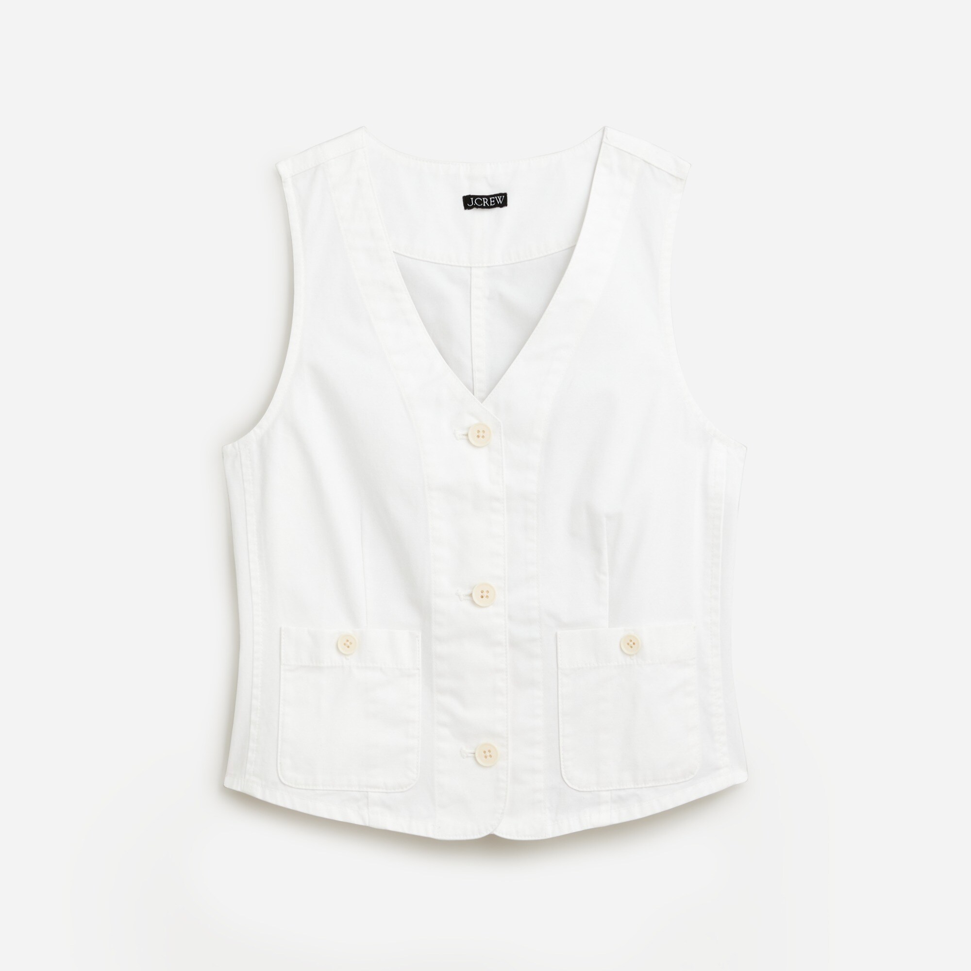 womens Patch-pocket chino vest