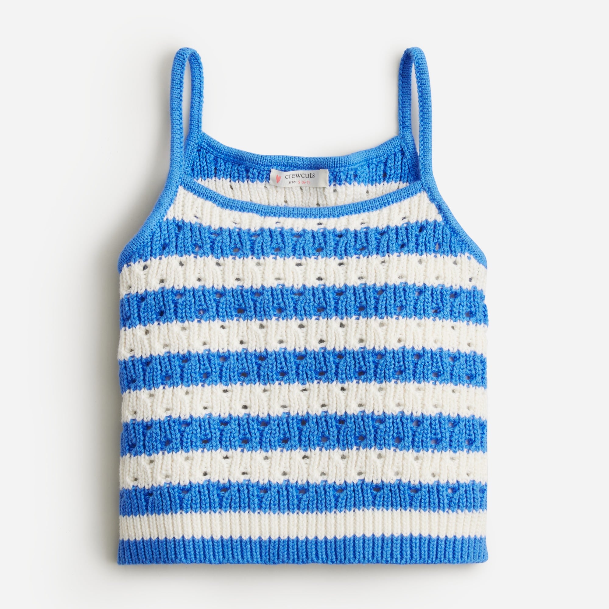 girls Girls' cropped pointelle-knit sweater tank top