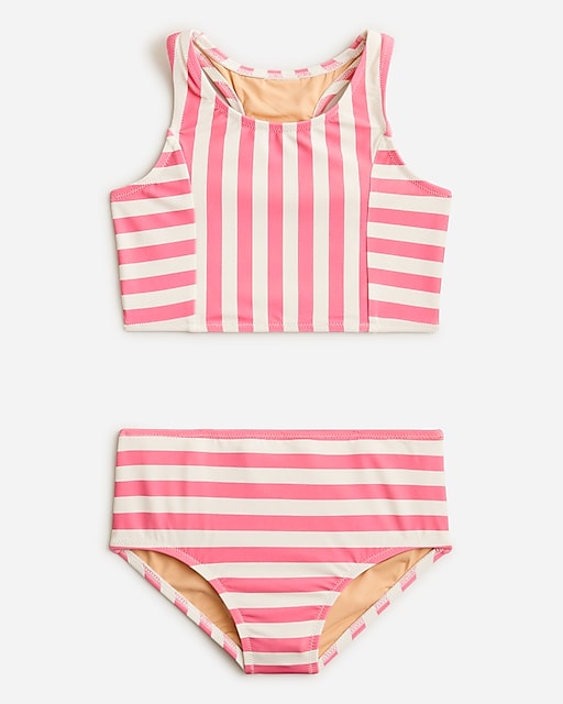  Girls' paneled two-piece swimsuit with UPF 50+