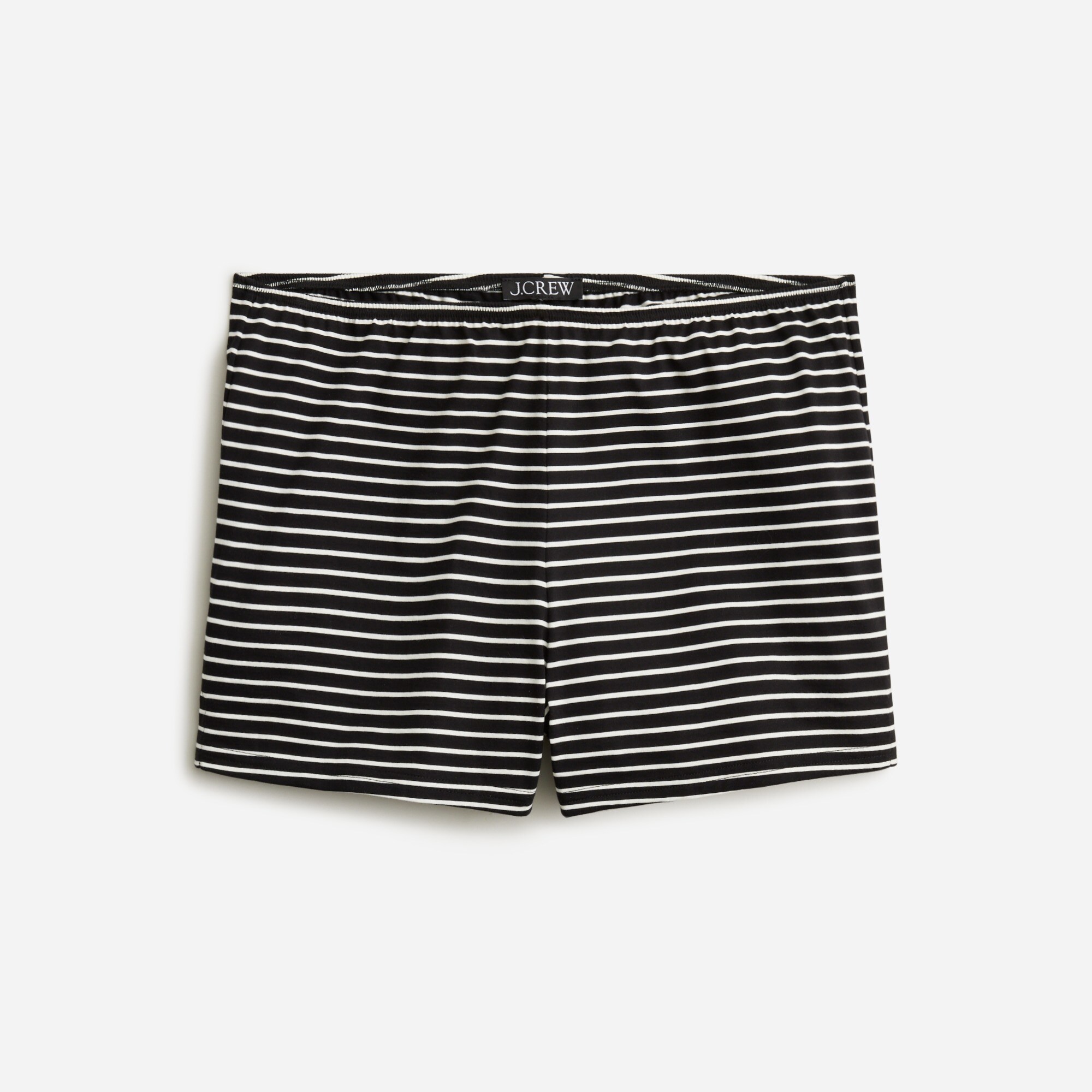 Pima cotton pull-on short in stripe