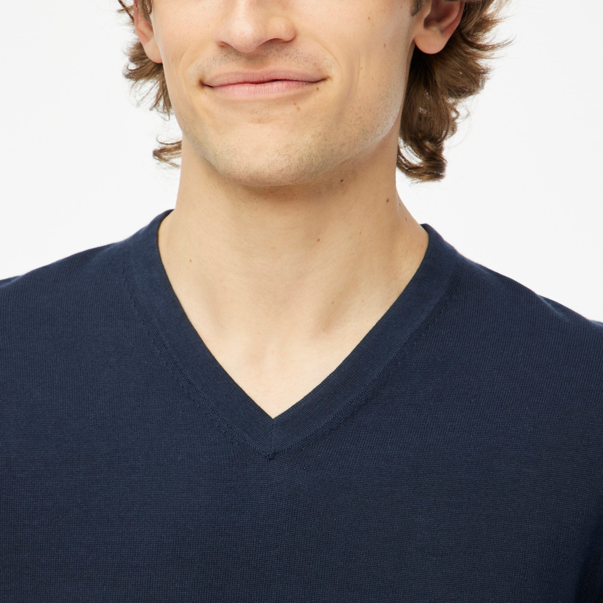 Cotton V-neck sweater-tee
