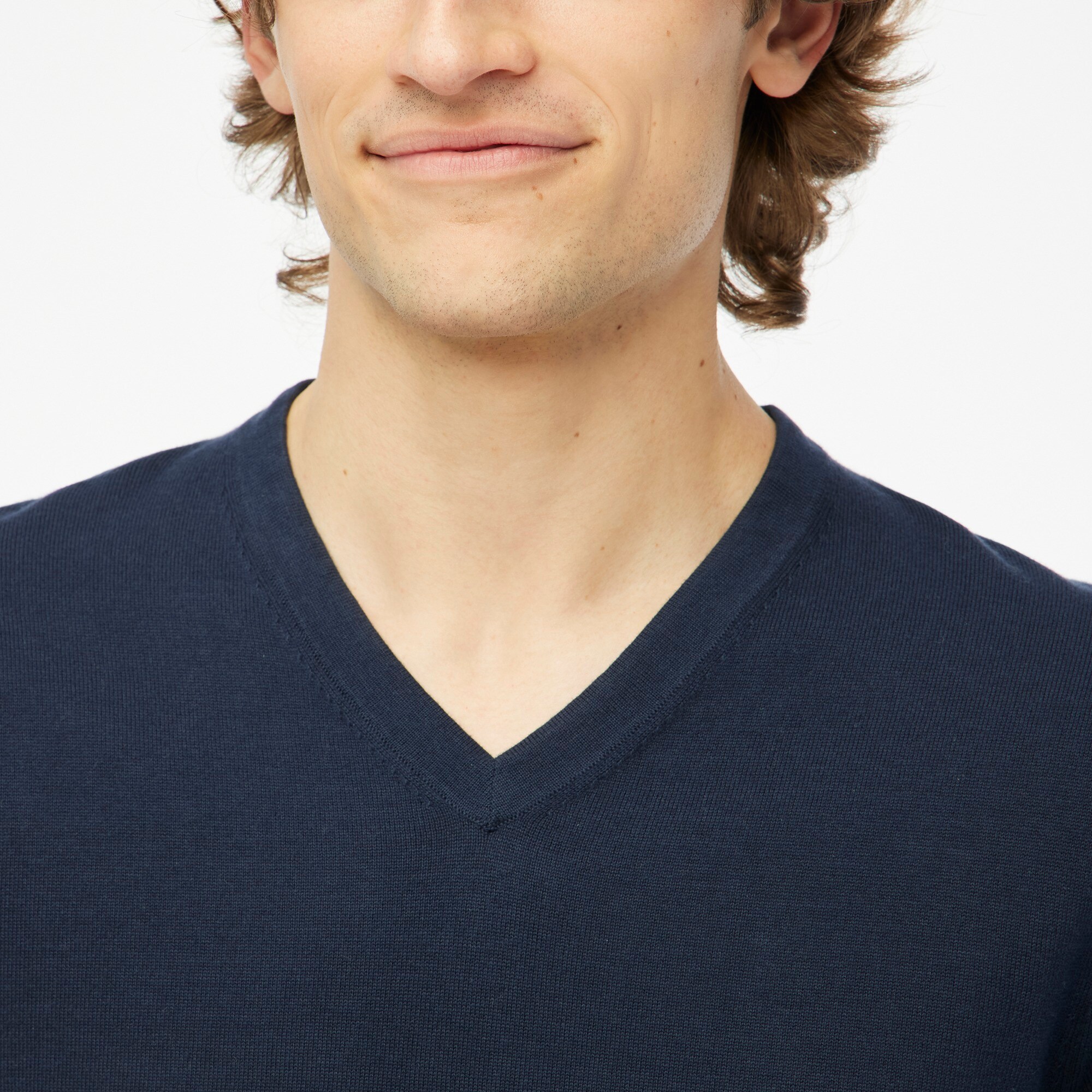 Cotton V-neck sweater-tee