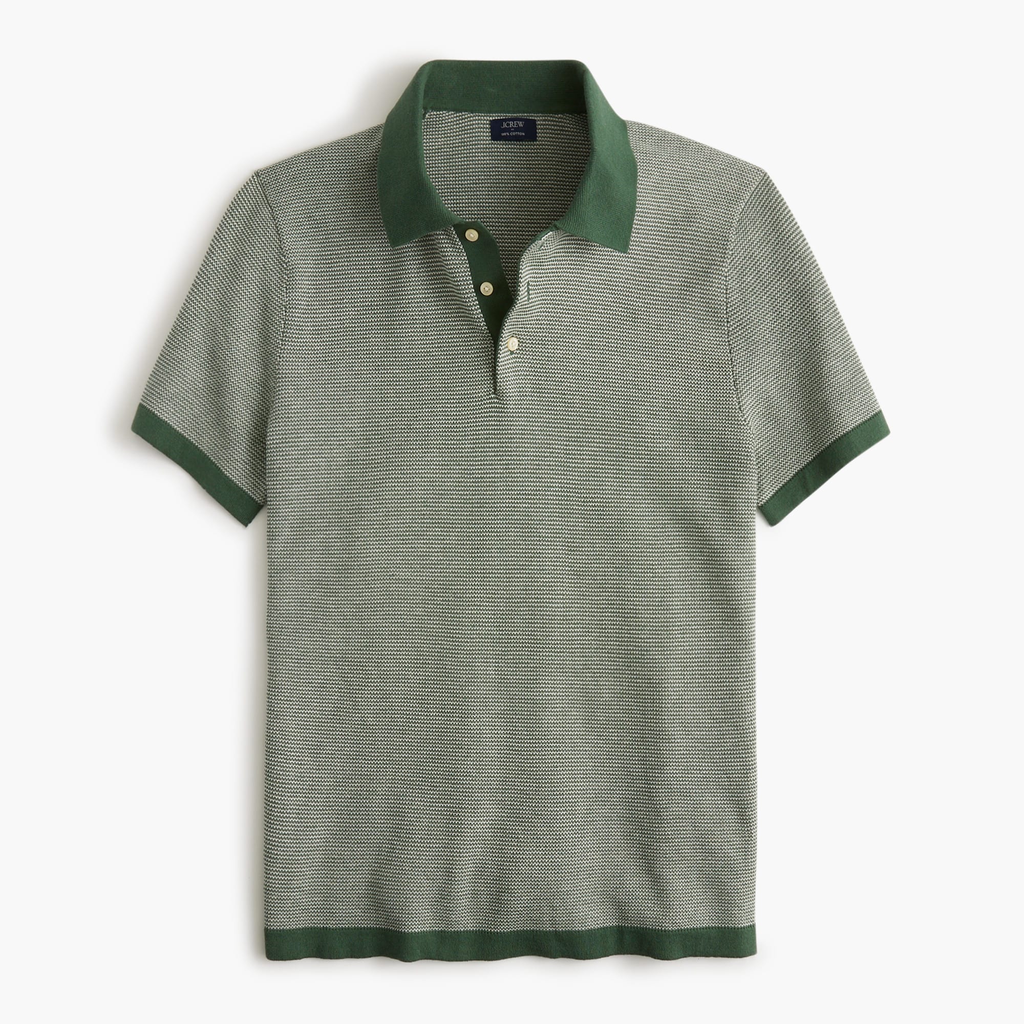 Textured cotton sweater-polo