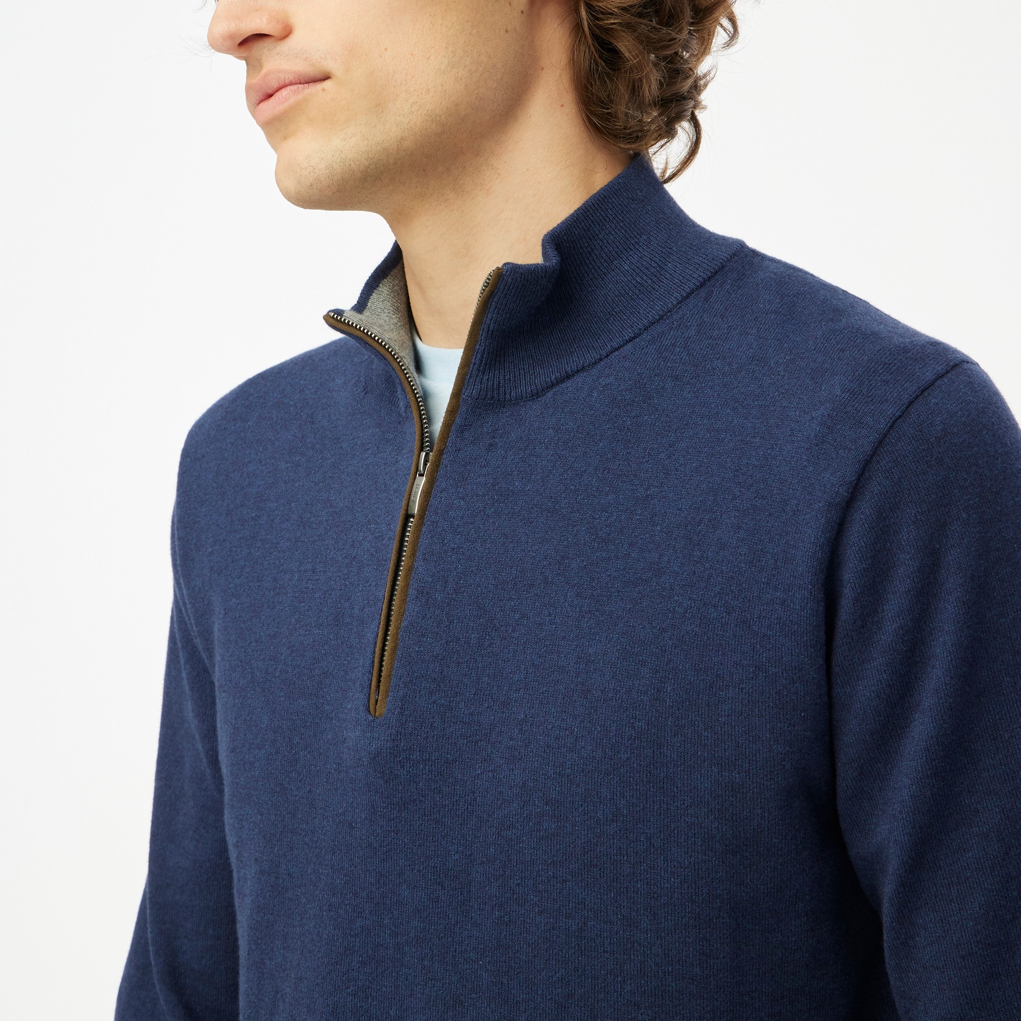 Factory: Cotton-blend Half-zip For Men