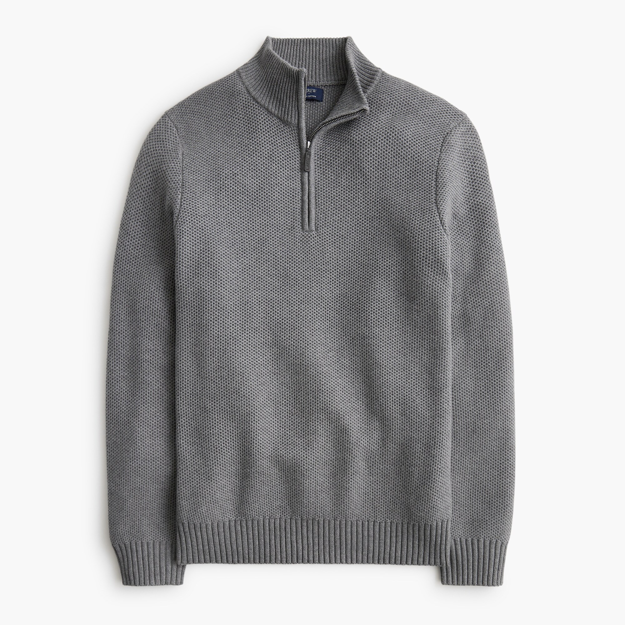  Cotton honeycomb knit half-zip