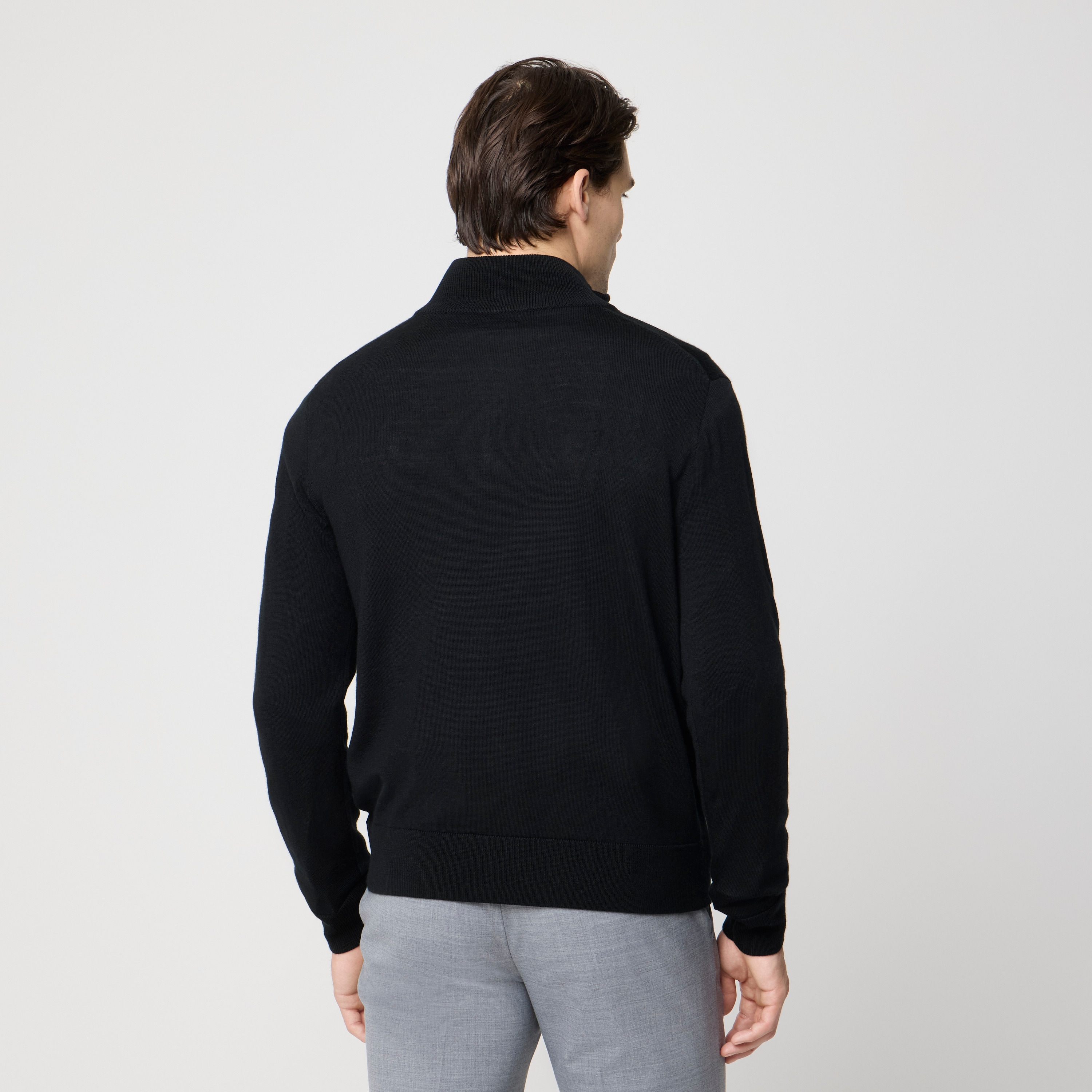 Merino wool-blend quarter-zip