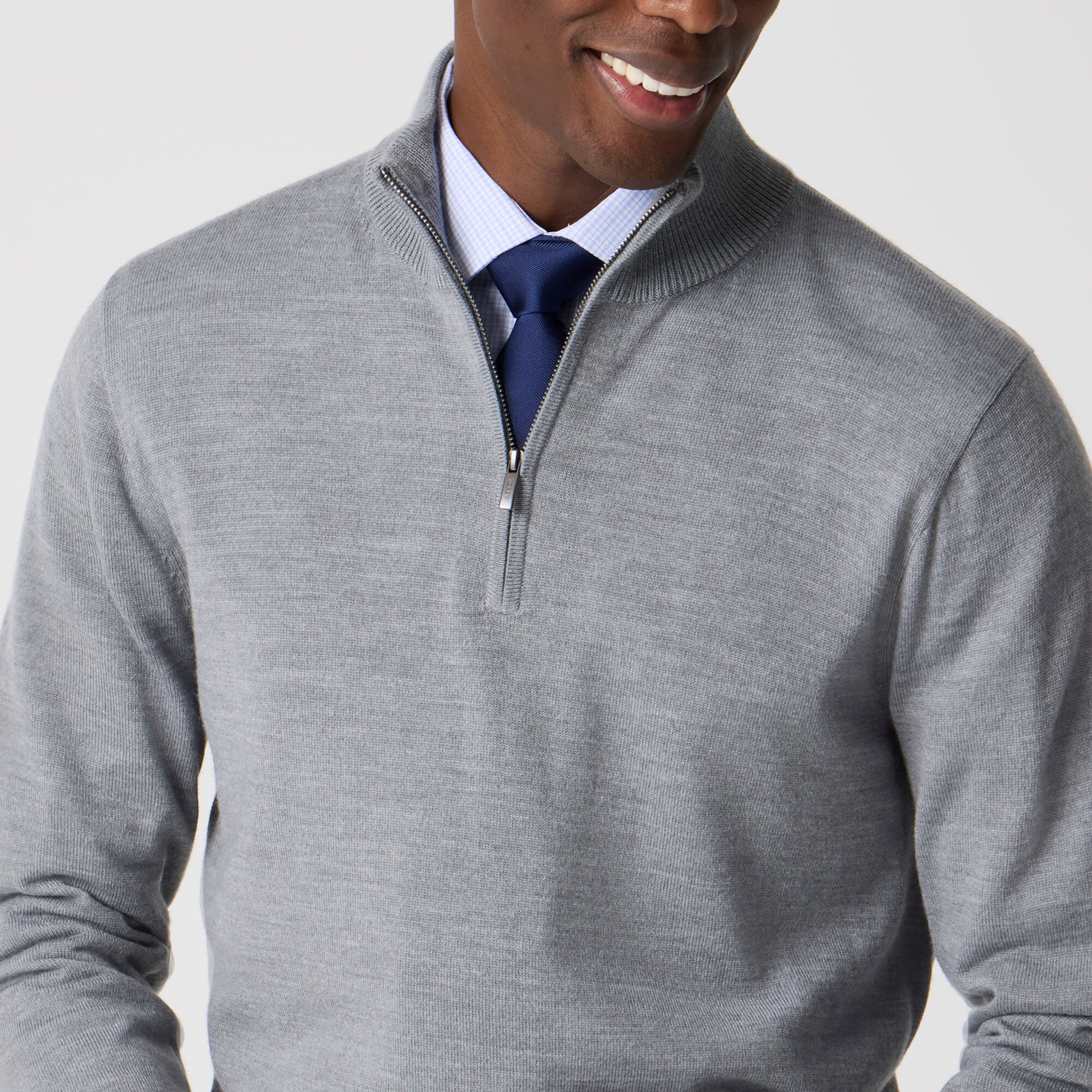 Merino wool-blend half-zip