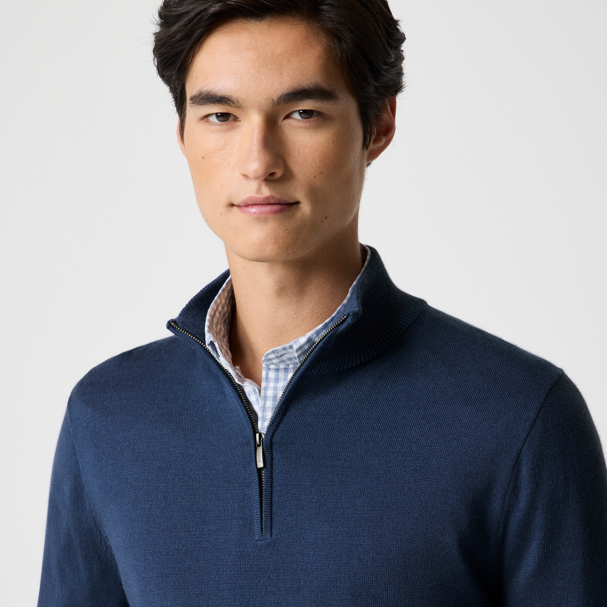 Merino wool-blend half-zip