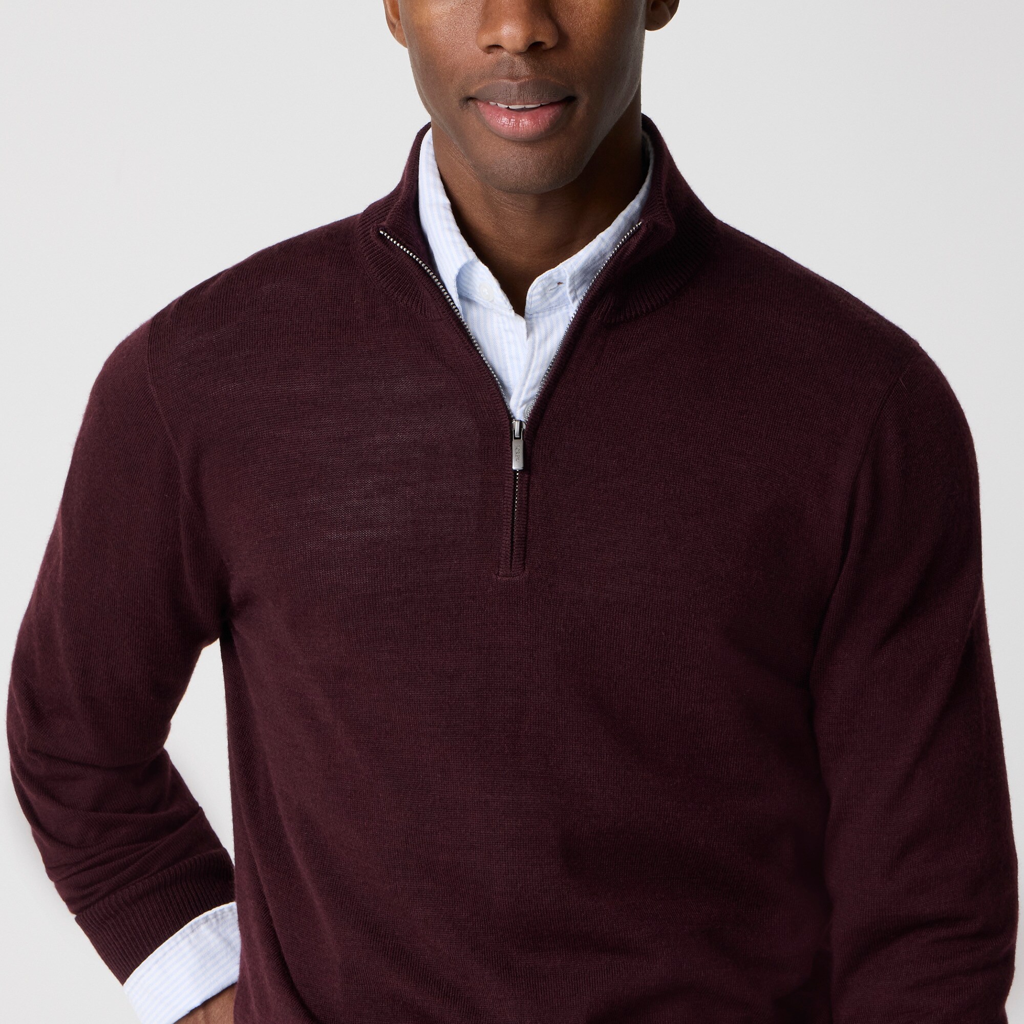 Merino wool-blend half-zip