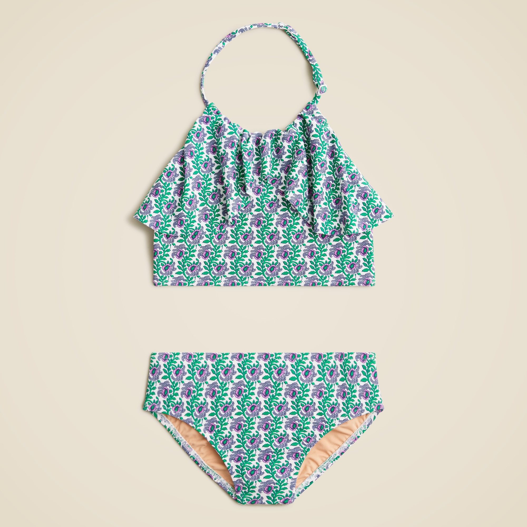 J.Crew: SZ Blockprints™ X Crewcuts Girls' Ruffle Halter-neck